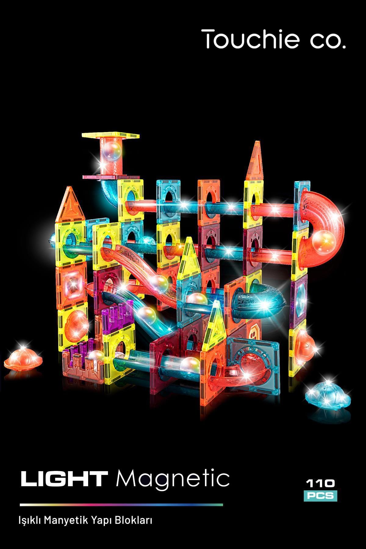 Touchie Co-110 Pieces Light Magnetic Stem Play Set - Scuffed Magnetic Building Blocks 1