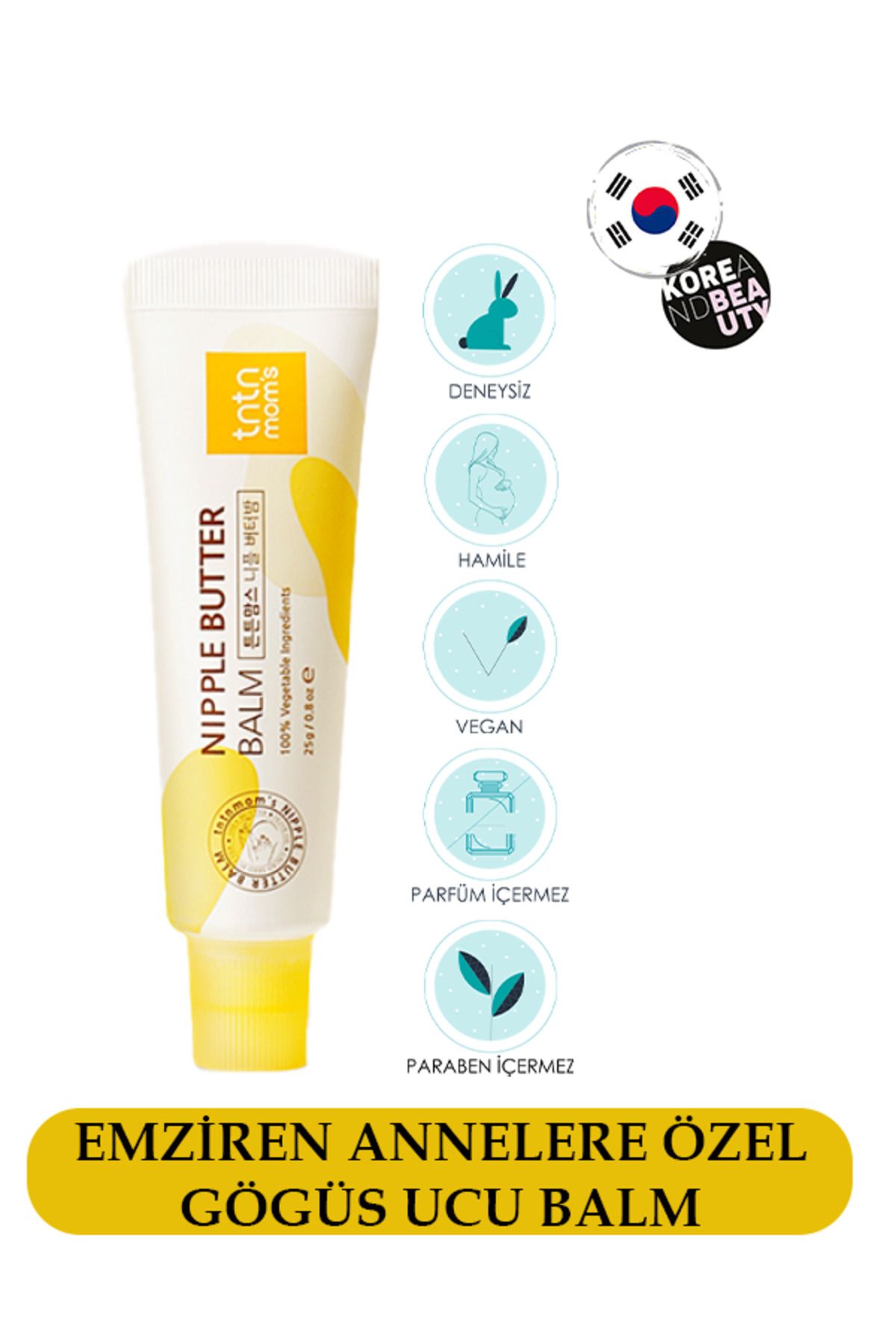 tntnmoms Vegan Nipple Butter Balm 25g Nemlendirici Göğüs Ucu Balmı