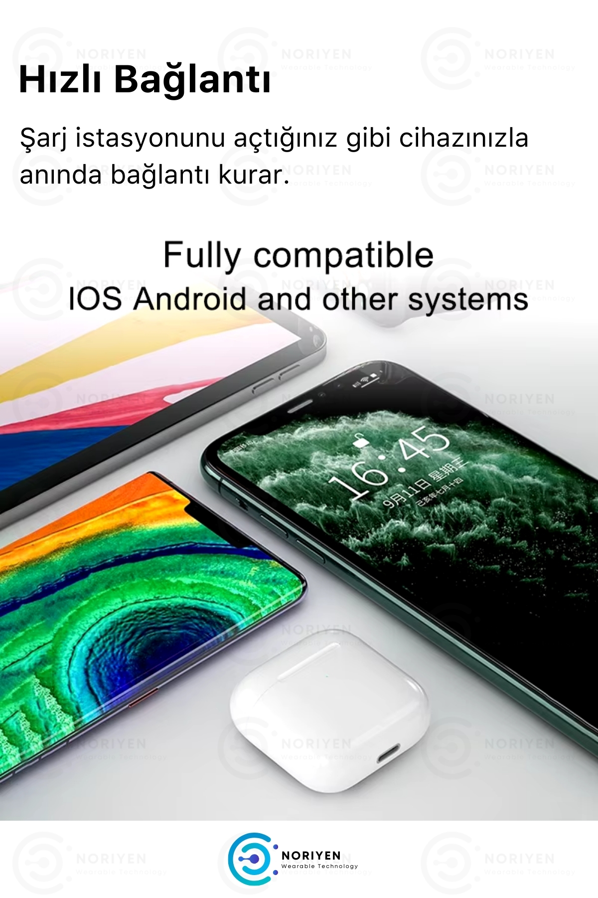 Premium Serisi White 2 Model IOS Android Uyumlu Aktif Gürültü Engelleme Kablosuz Bluetooth Kulaklık
