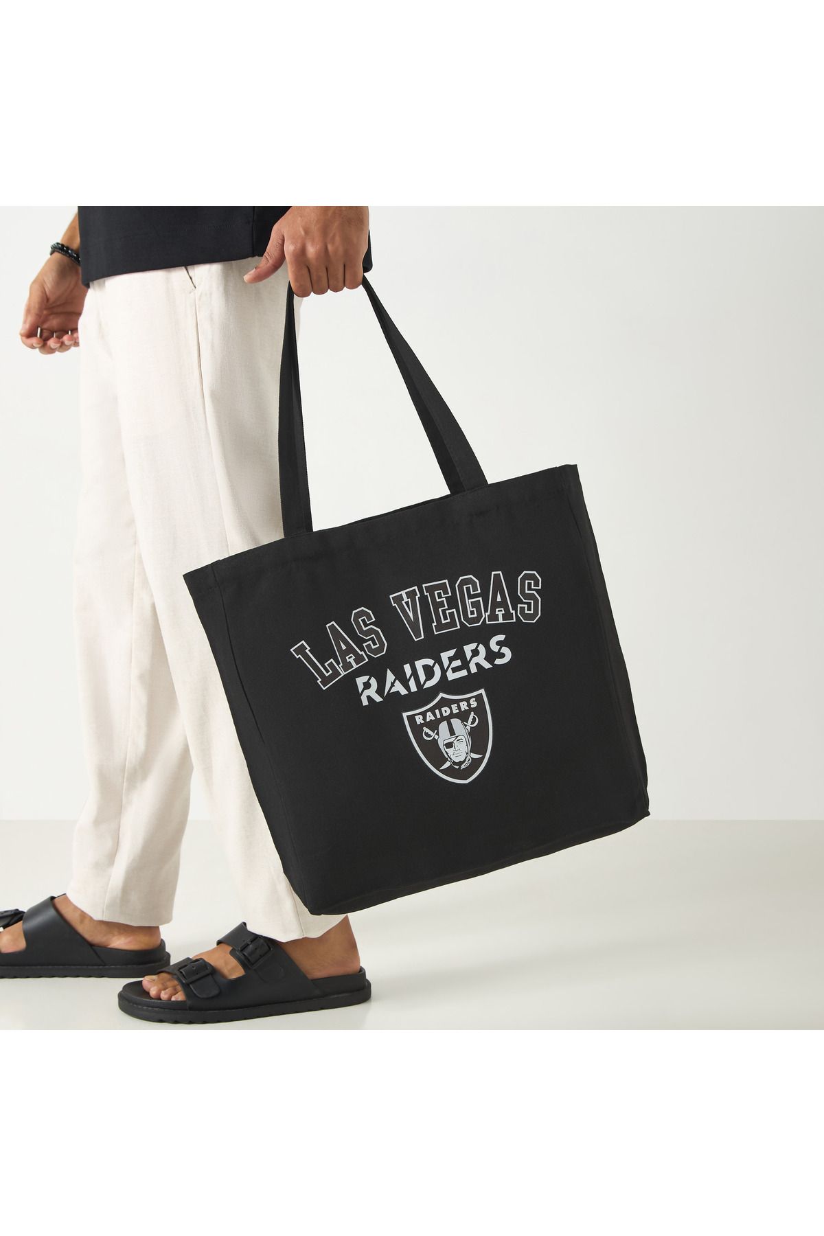 SP Characters-Las Vegas Raiders Print Shopper Bag with Double Handles 2