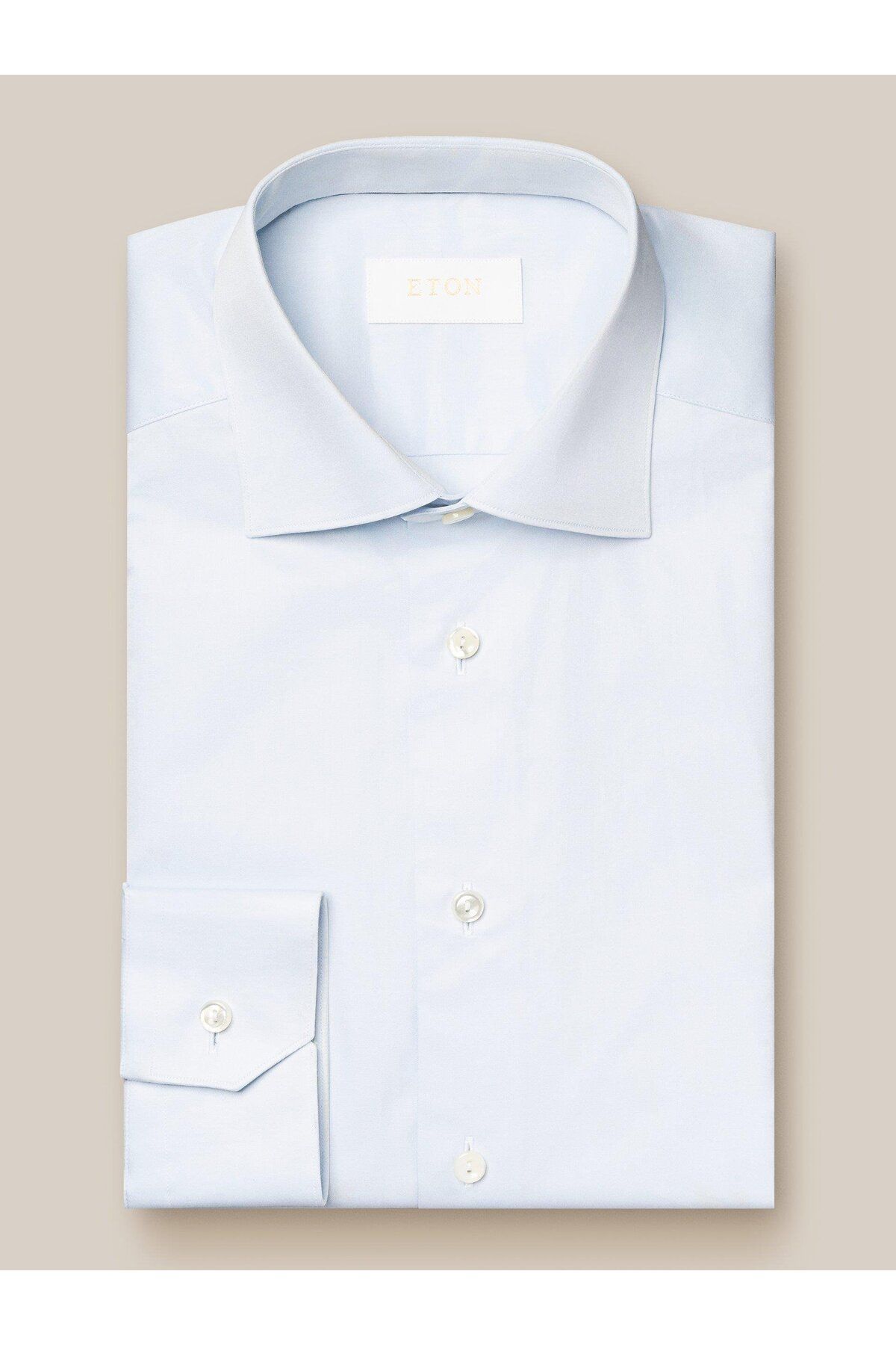 Eton-Blue Comfort Mold Elevated Organic Cotton Shirt 1