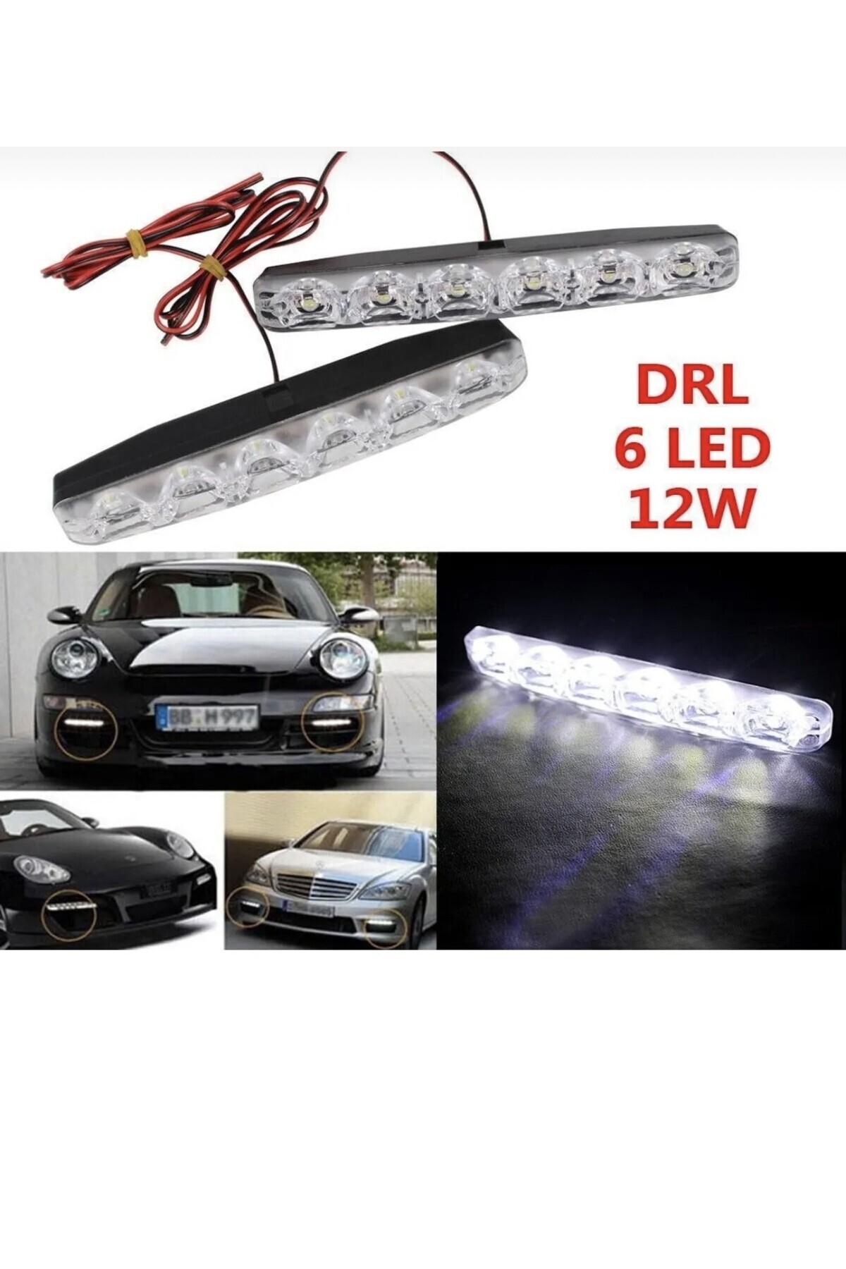 Point 6 Ledli Gündüz Farı Gündüz Ledi Drl Led Lamba 18w Su Geçirmez 2 Adet