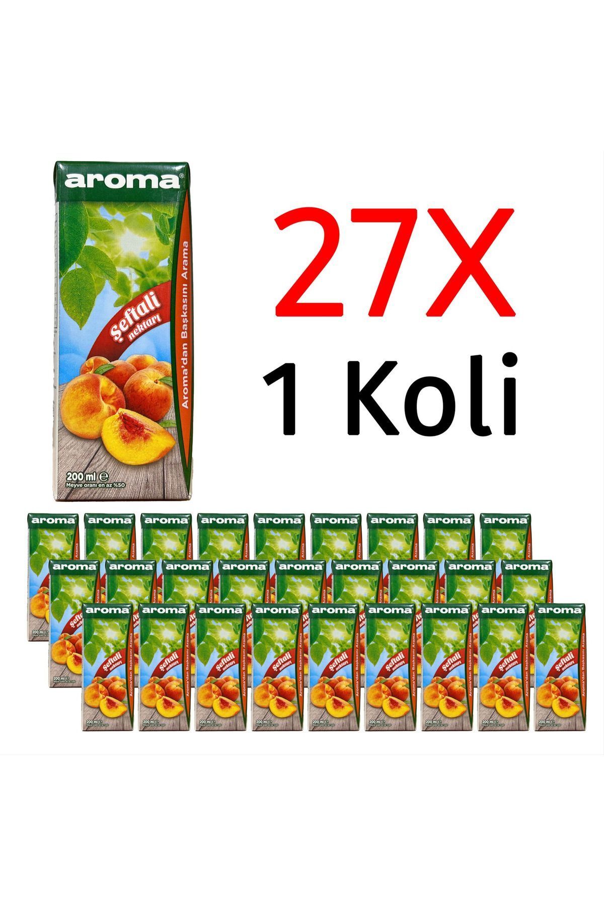 Aroma Şeftali Nektarı 200 ml X 27 Adet