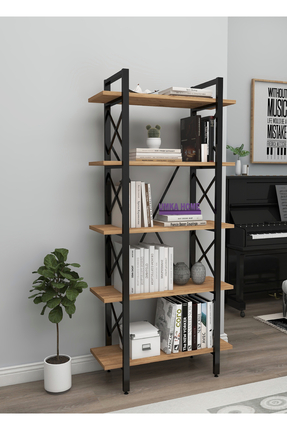 UmkaHome KİTAPLIK 5 RAFLI  , ÇOK AMAÇLI EV OFİS DEKORATİF KİTAPLIK