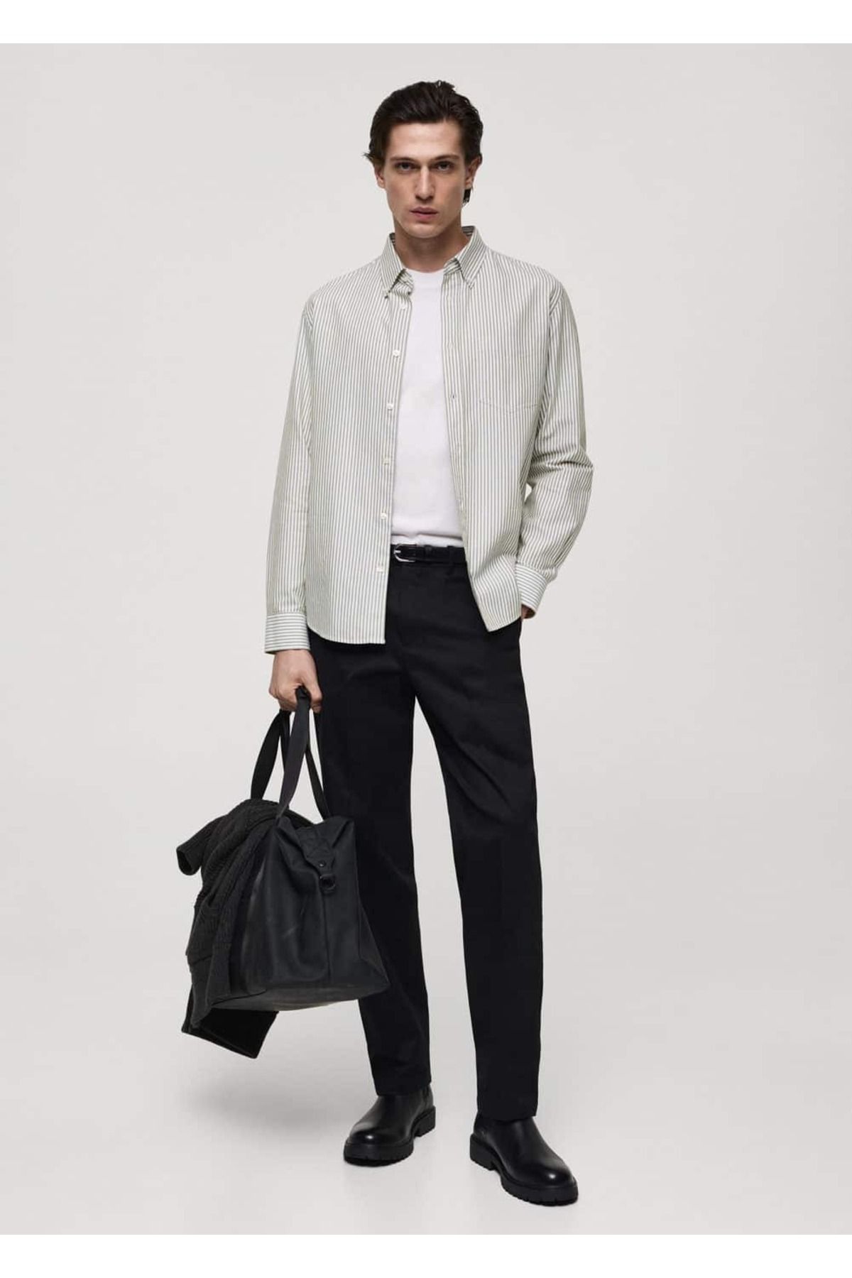 MANGO Man-100% cotton kodak striped shirt 2
