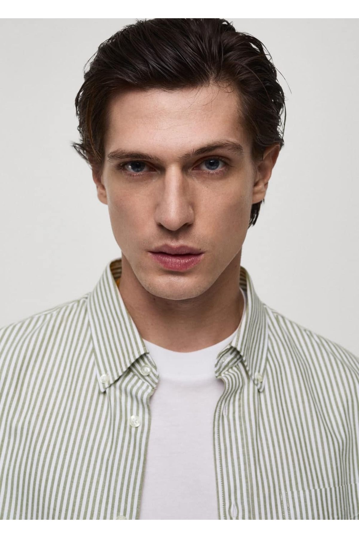 MANGO Man-100% cotton kodak striped shirt 5