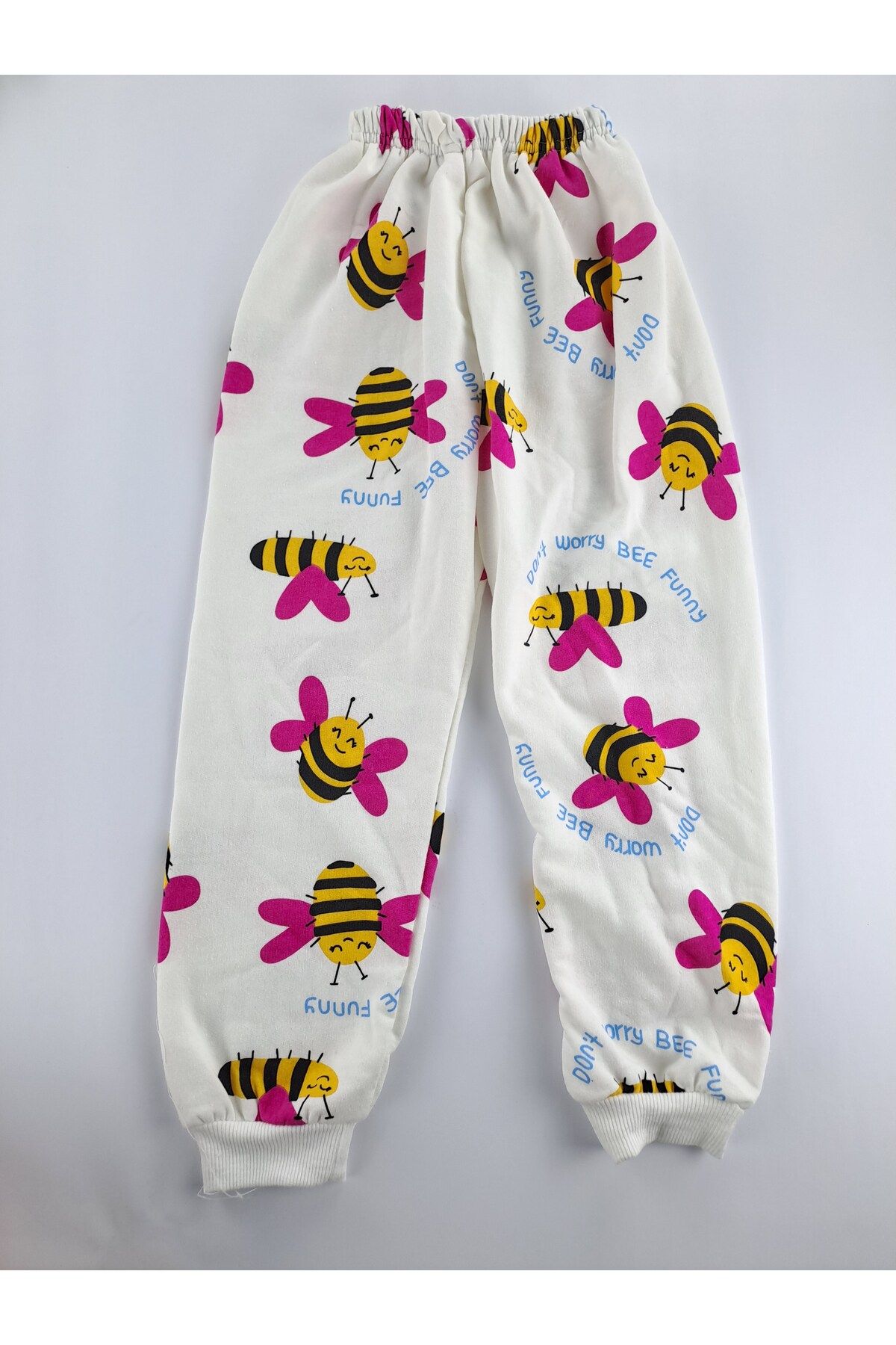 Butik-Girl's Pajamas Set 2 Thread Raised Fleece Inside Bee Printed 3