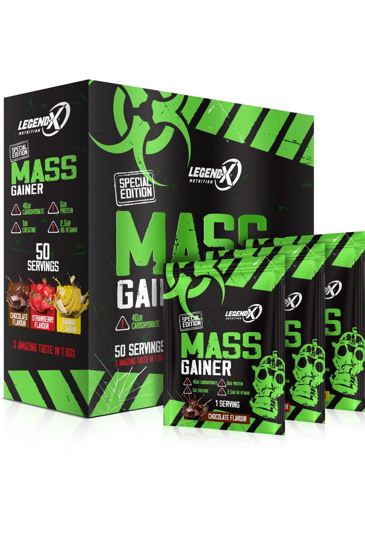 LEGEND-X NUTRITION Legend X Mass Gainer 2500gr 50Şase Mix