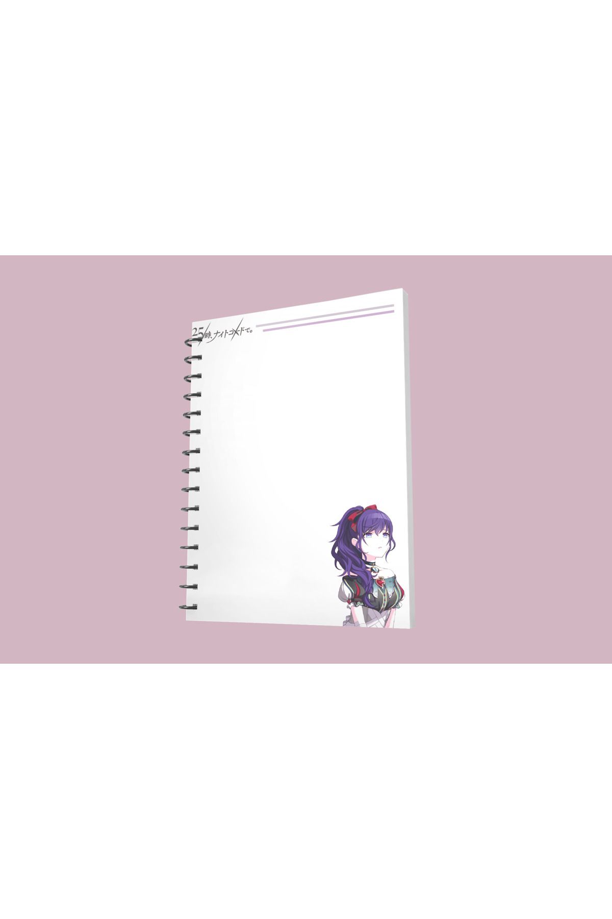 nihonwosekai-50 Sheets Hatsune Miku Colorful Pjsekai Project Sekai Anime A5 Boy Spiral Notebook Asahina Mafuyu 3