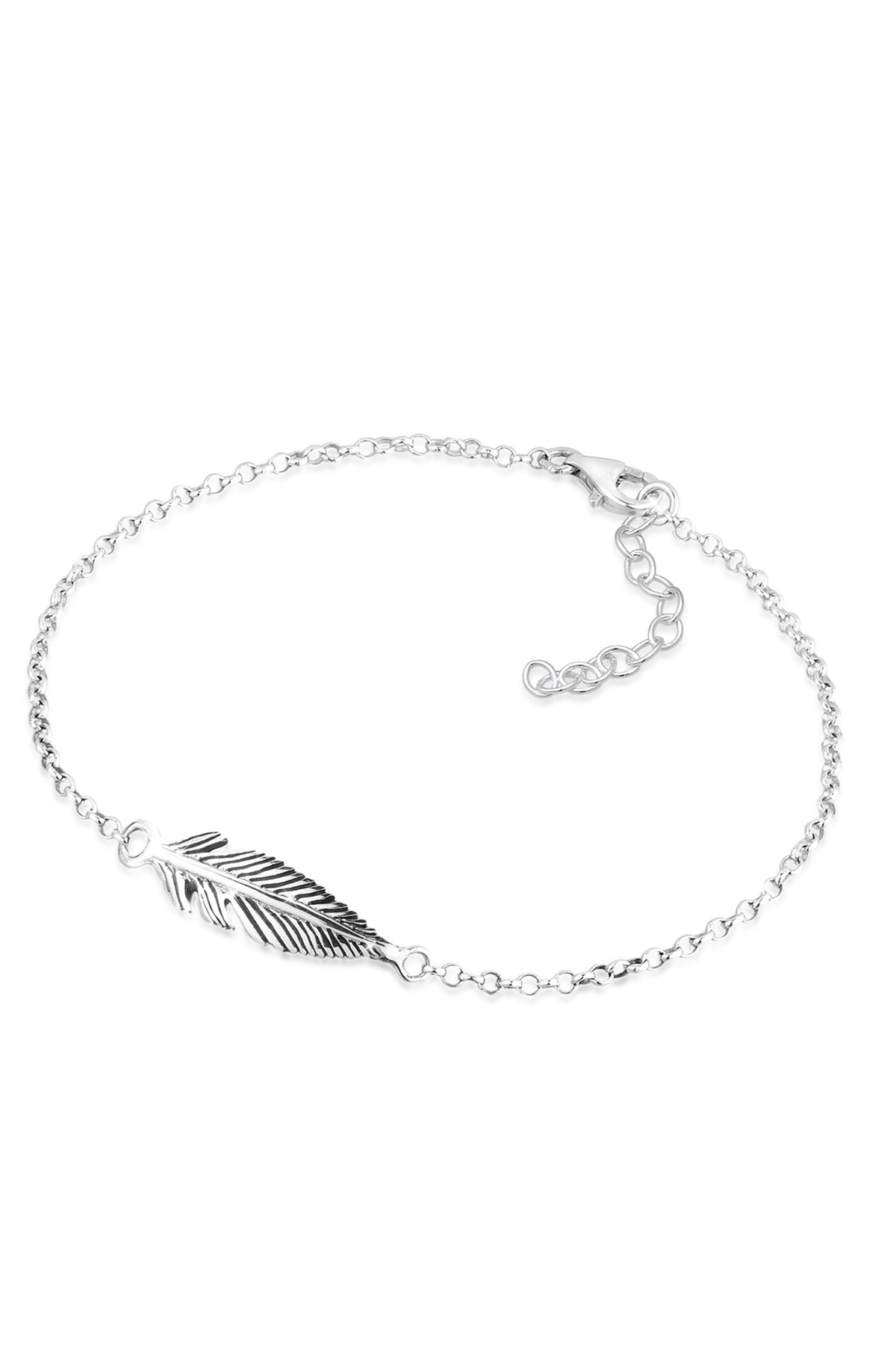 ELLI-Armband Damen Feder Anhänger Festival Boho Basic in 925 Sterling Silber 1