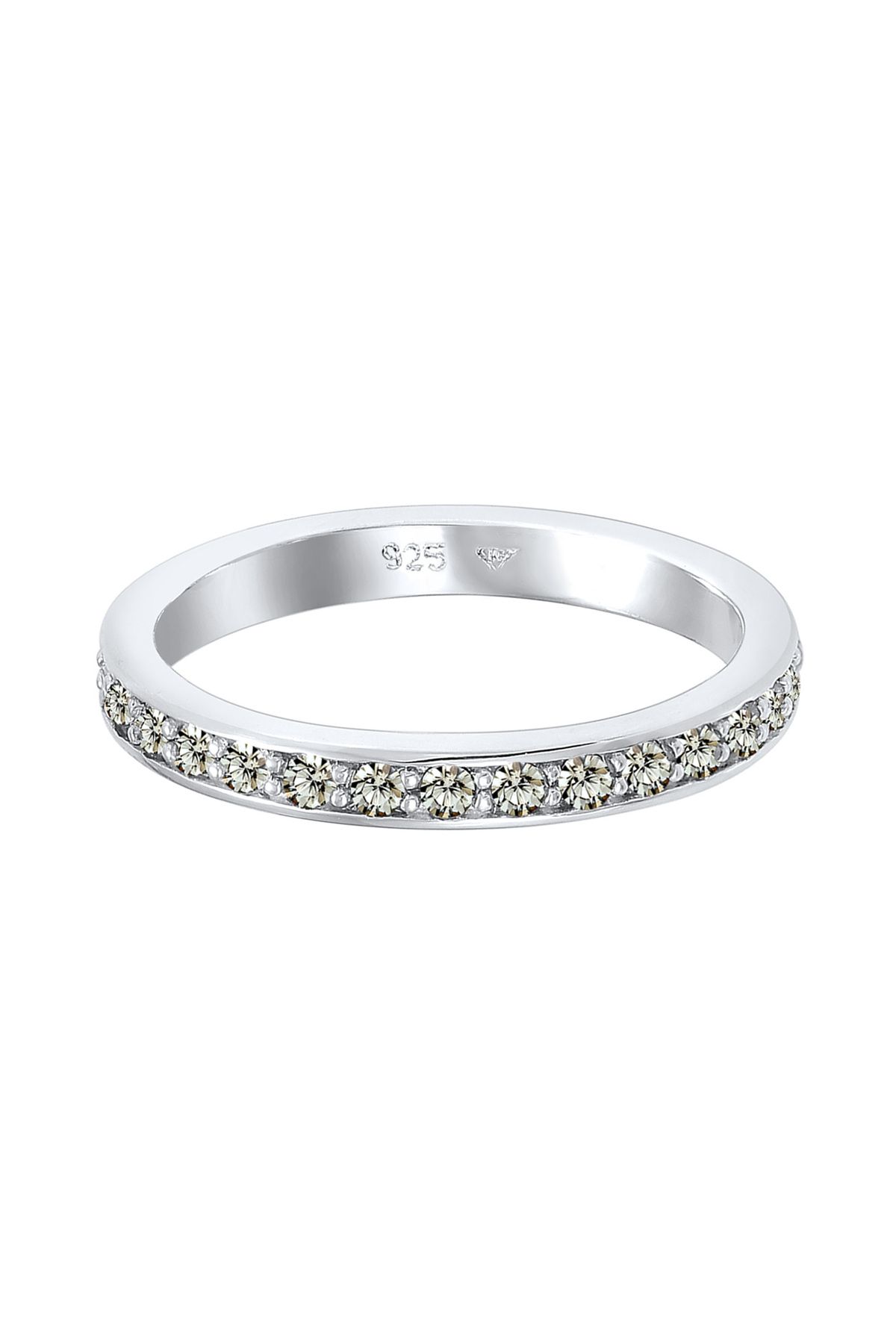 ELLI-Ring Ladies Band Memoire with crystals in 925 sterling silver 2