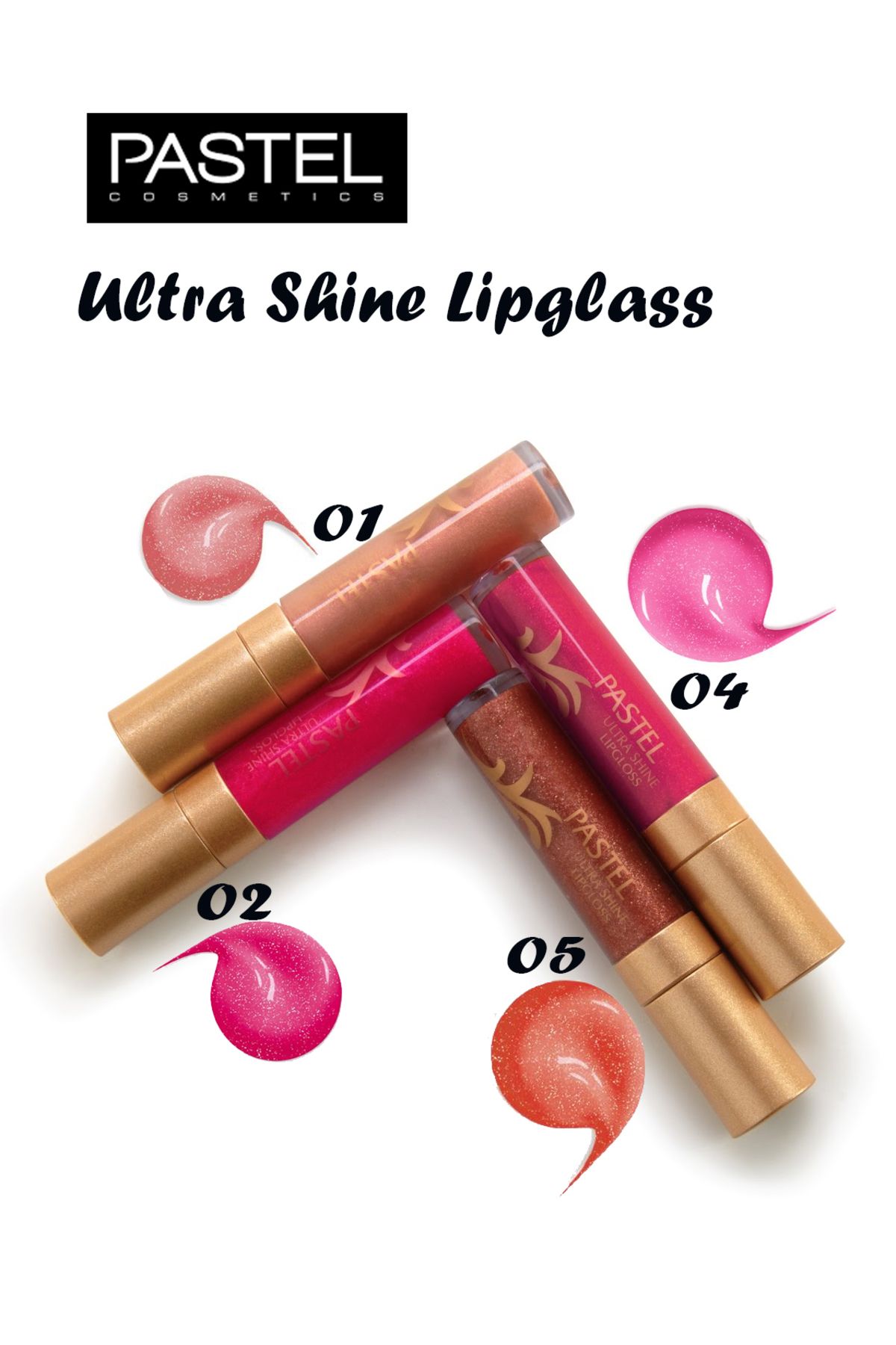 Pastel-Ultra Shine Lipgloss - Glitter Color Lip Gloss No:02 1