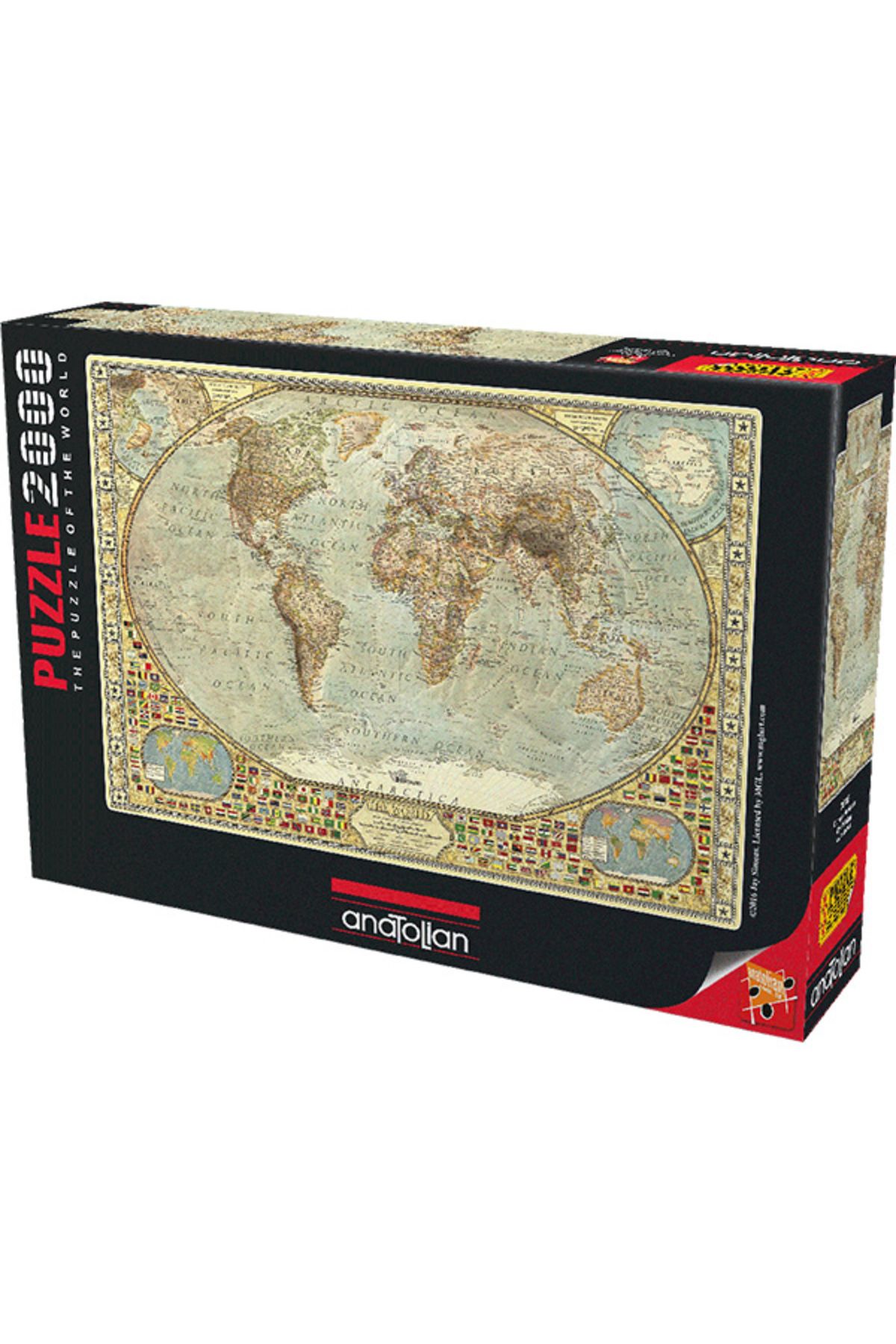 Anatolian Puzzle 2000 Parça Dünya Haritası 3935