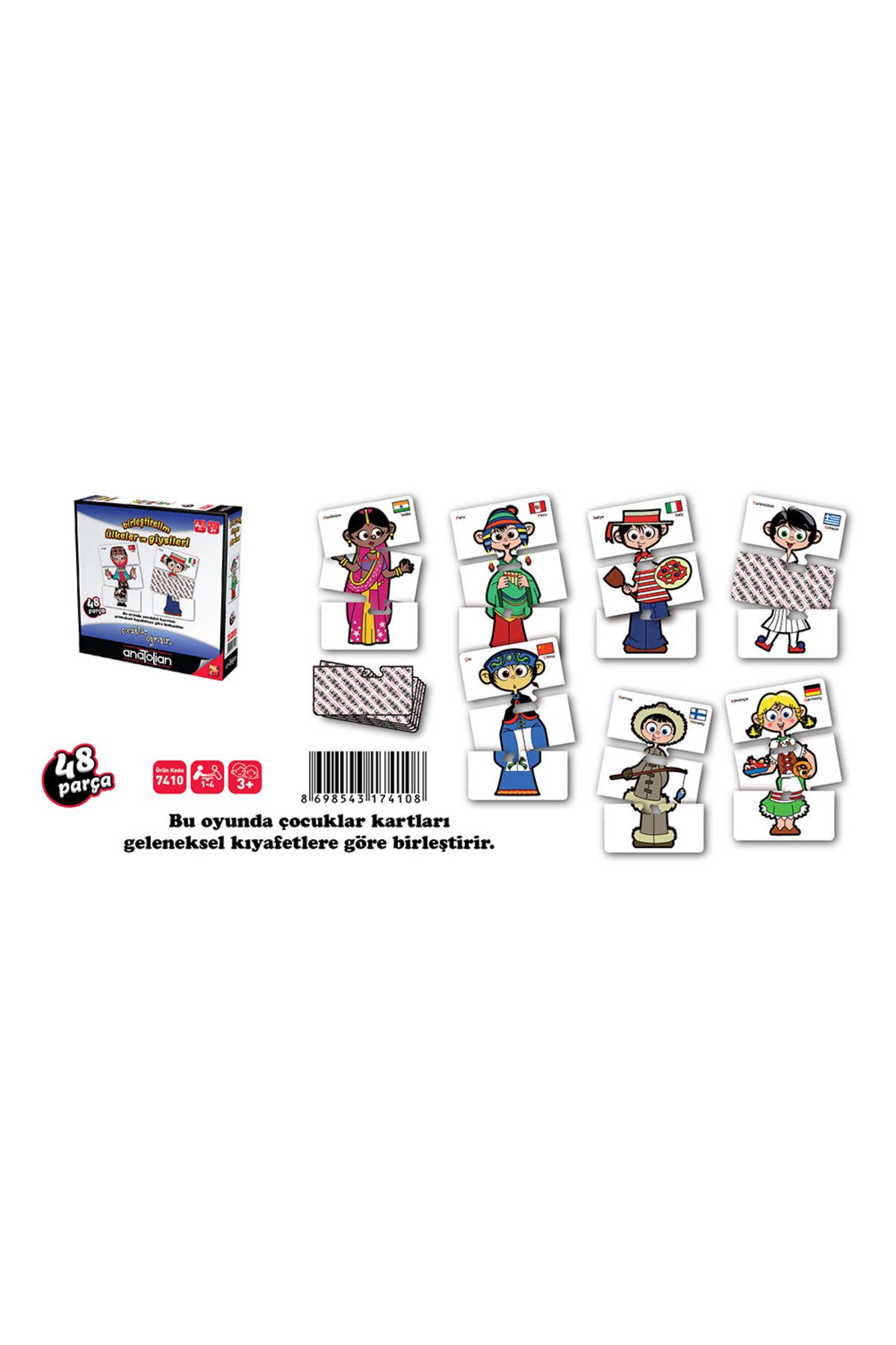 Anatolian Puzzle-Let's Assemble Countries and Clothes - 48 Pieces (Code: 7410) 2
