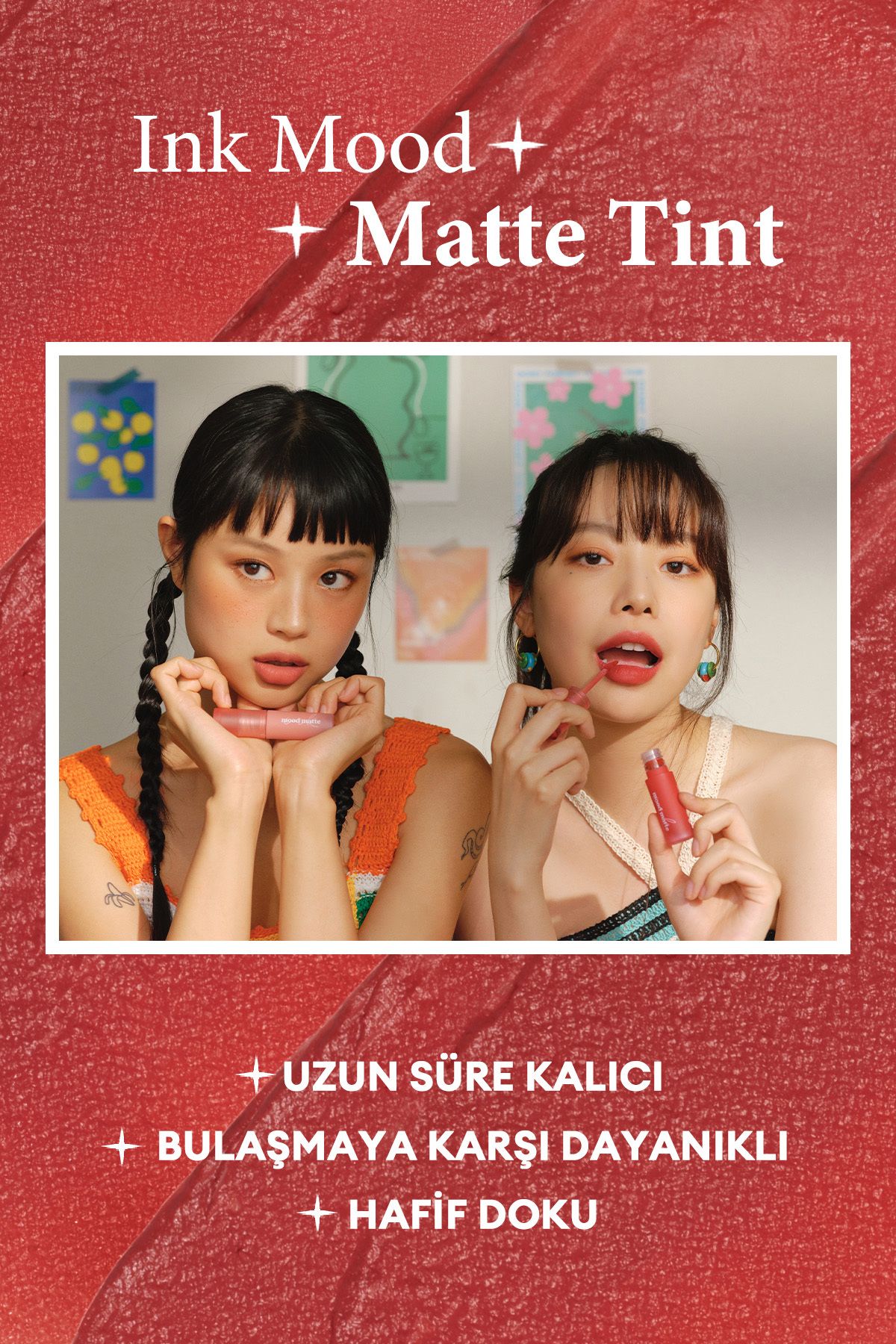 PERIPERA-Tint with Matte Finish, Offering a Plump and Smooth Look Peripera Ink Mood Matte Tint (05 Ginger Red) 5