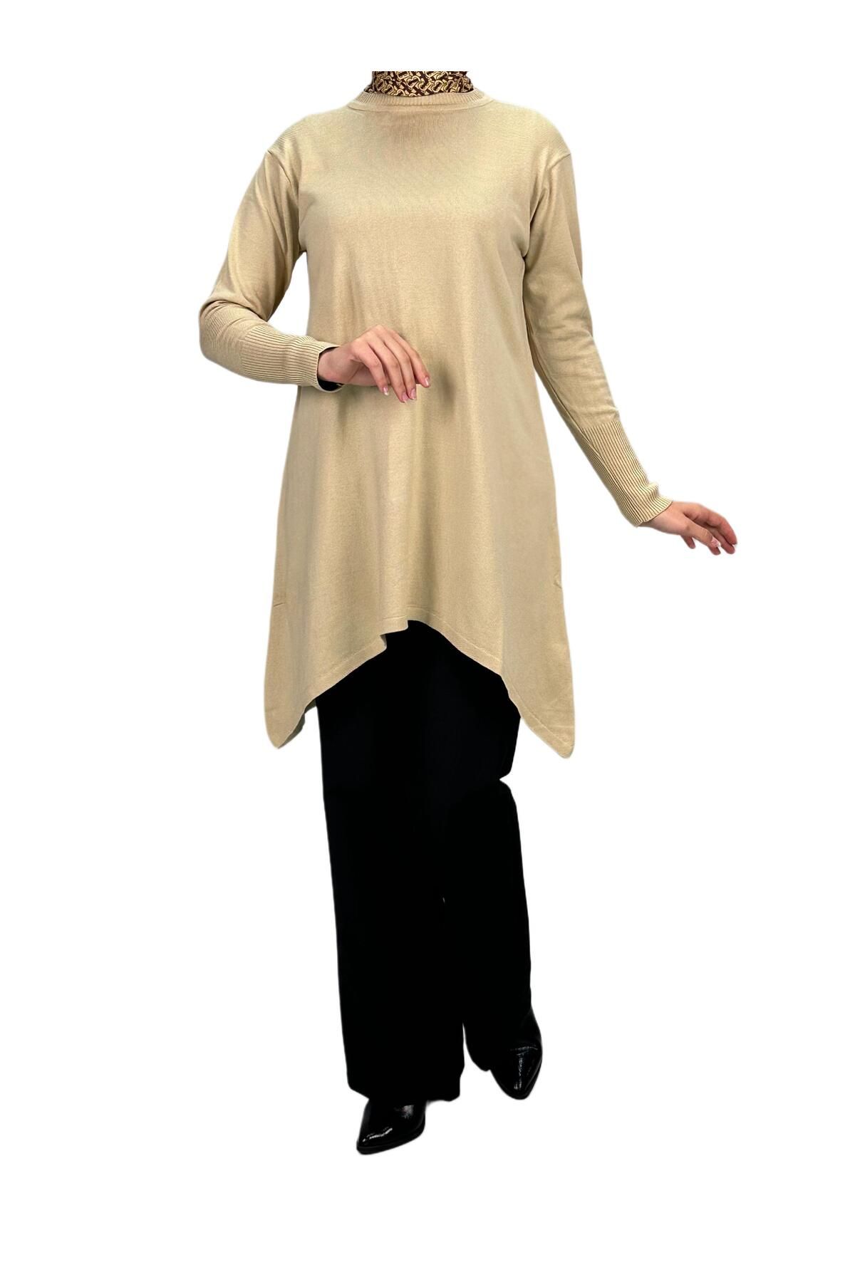 ottoman wear-Mercerized Cream Knitwear Tunic - Otw884 2