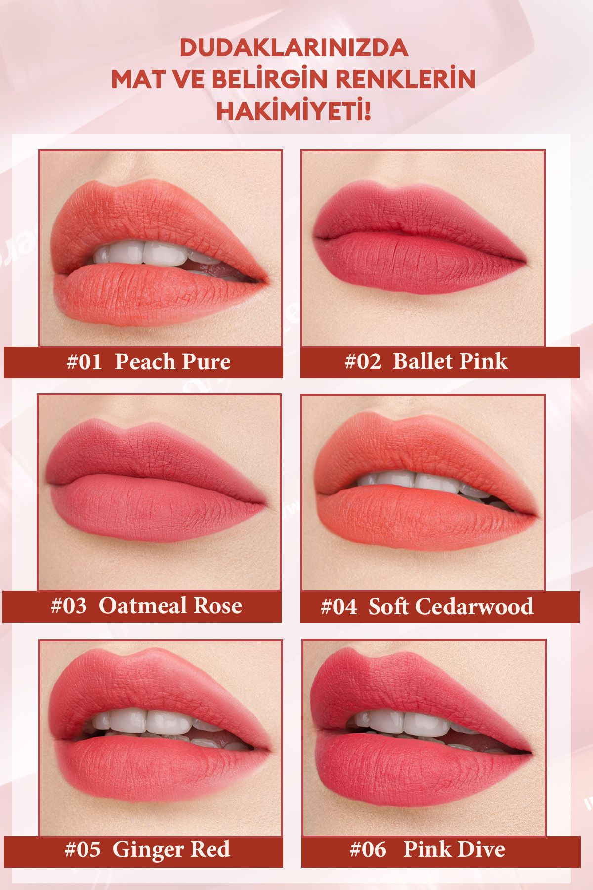 PERIPERA-Tint with Matte Finish, Offering a Plump and Smooth Look Peripera Ink Mood Matte Tint (05 Ginger Red) 3