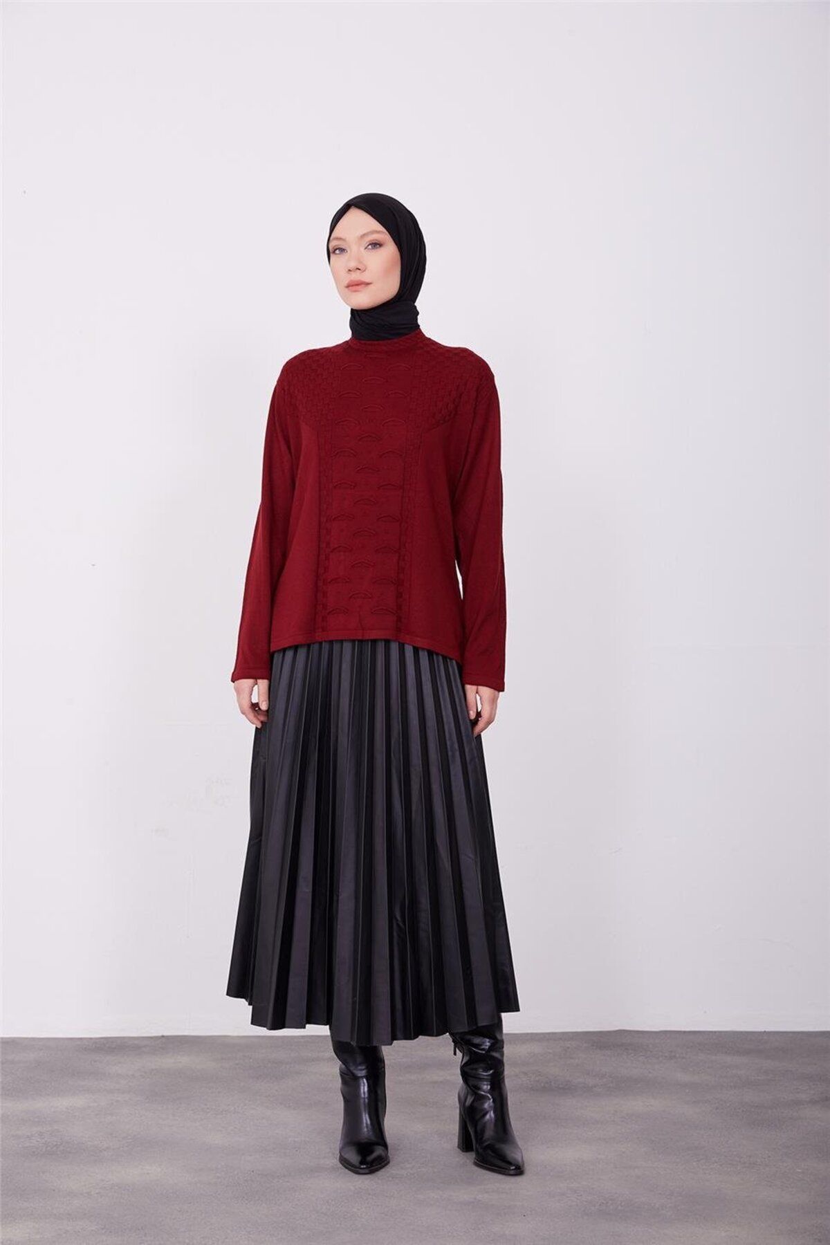 Armine-Burgundy Sweater23Kd9006 2