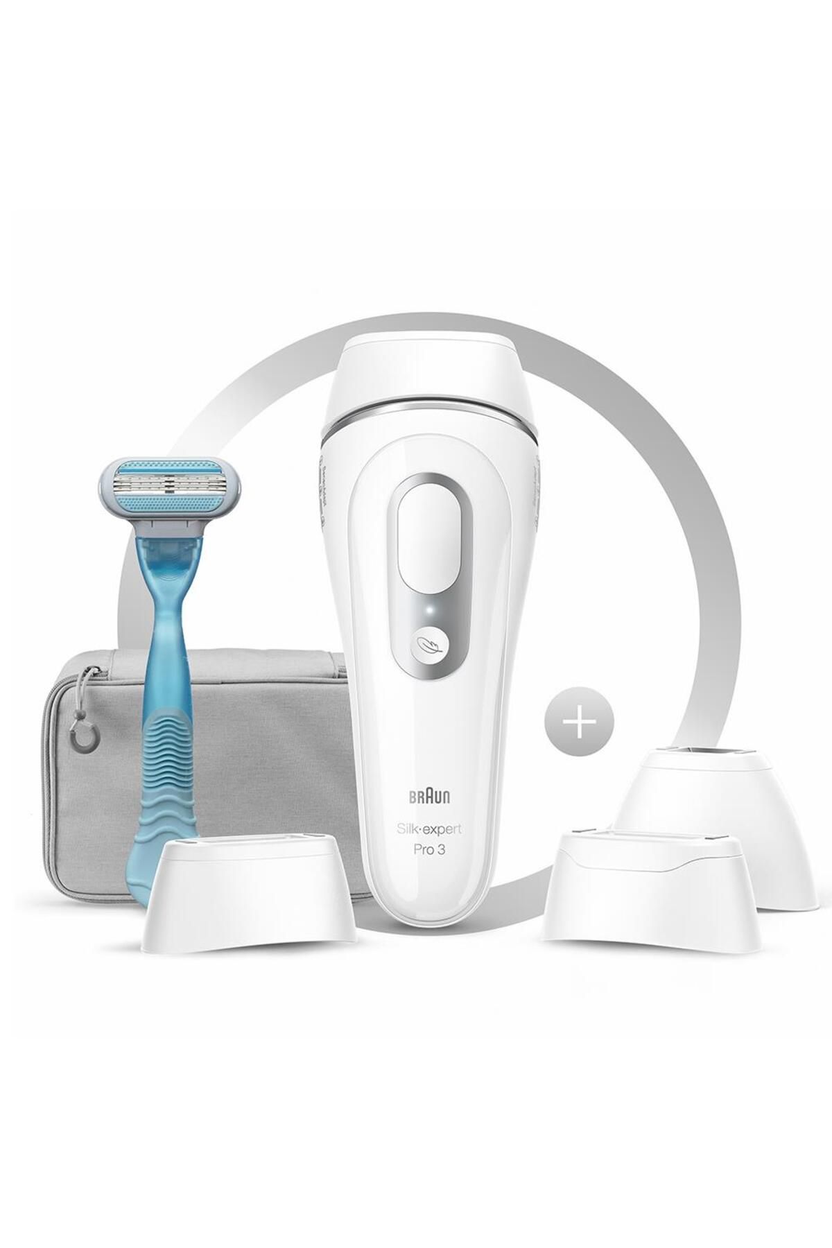 Braun Silk Expert Pro 3 Pl3221 300.000 Atımlı, 3 Başlıklı Yeni Nesil Ipl Seyahat Çantası