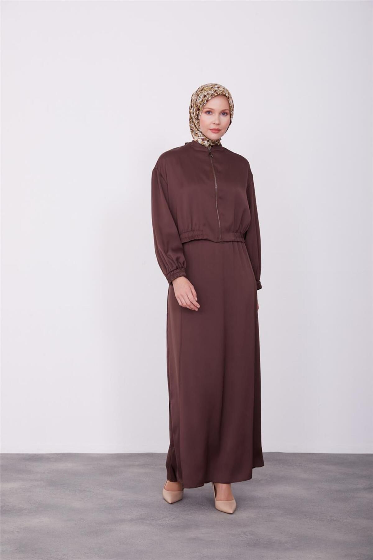 Armine-Dark Bomber Jacket and Pants Set - 23K6650 2