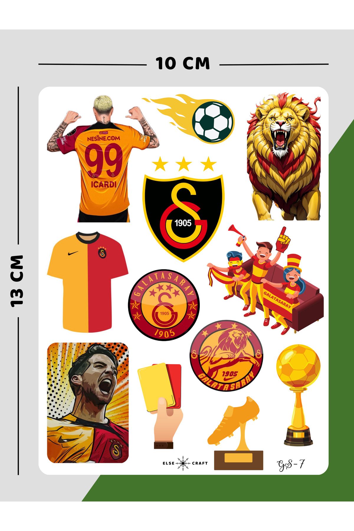 Else Craft-Galatasaray Football Sticker - Gs-7 - Bullet Journal Is Suitable for Agenda Planner 1