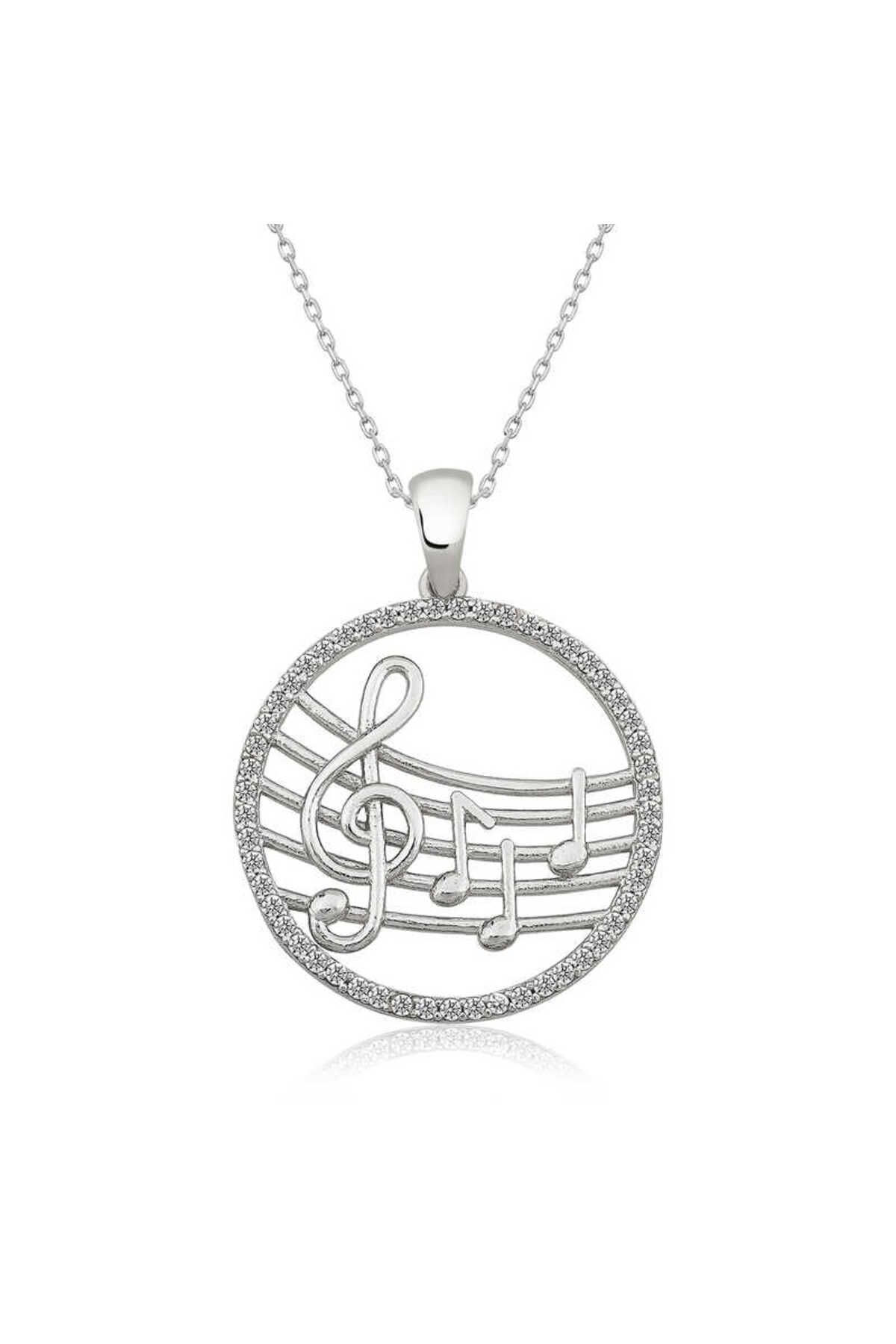 NİDAM BUTİK Gümüş Müzik Temalı Kolye