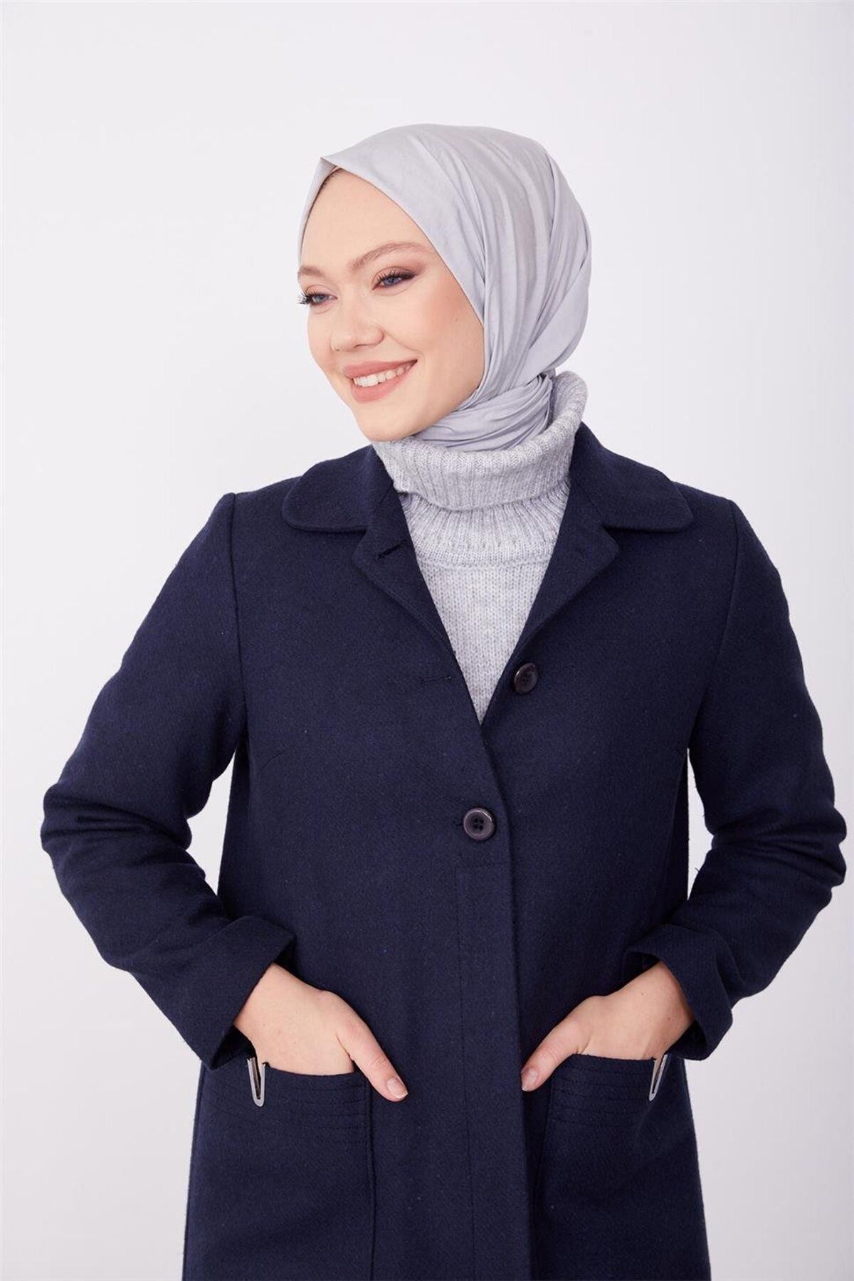 Armine-Palton bleumarin - cu accesorii de buzunar și clemă, model 23k8607 3