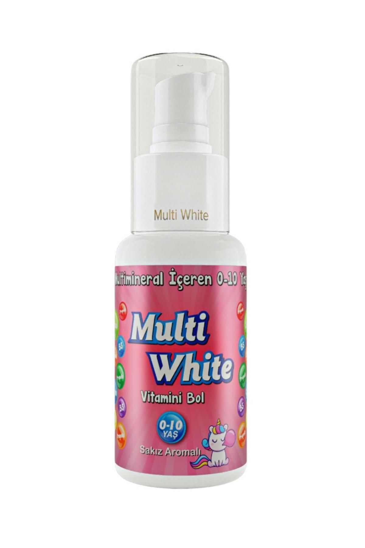 Multi White 0-10 Yaş Multivitamin Multimineral Içeren Natural Sakız Aromalı Çocuk Diş Macunu 50 ml