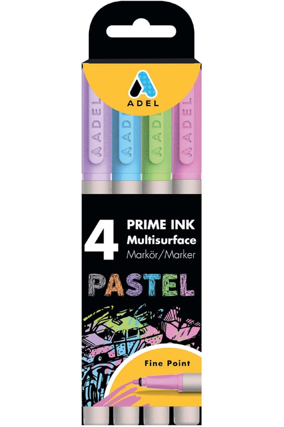 STOREMAX nhlshp Prime Ink Multisurface 4'lü Pastel Markör gextrnh 1051353