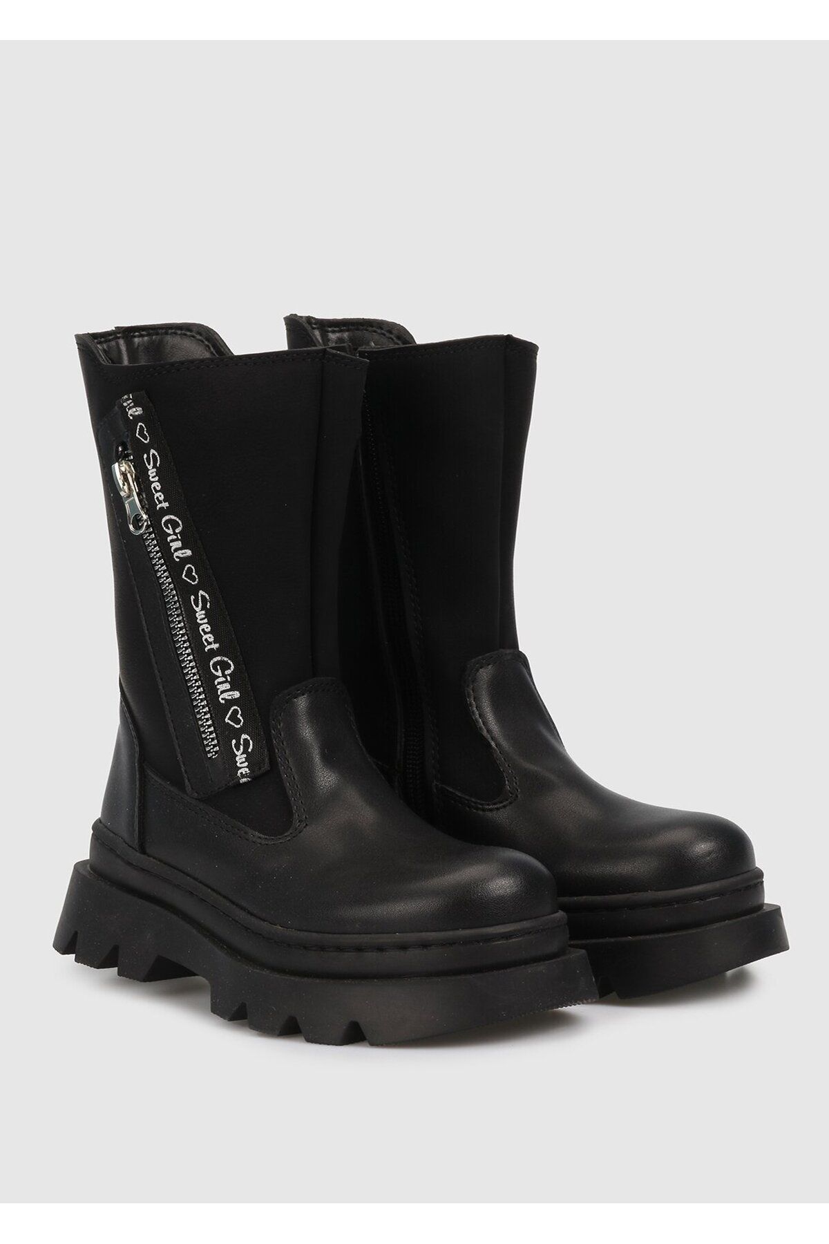 Kiddo-Girl's Black Boots 2