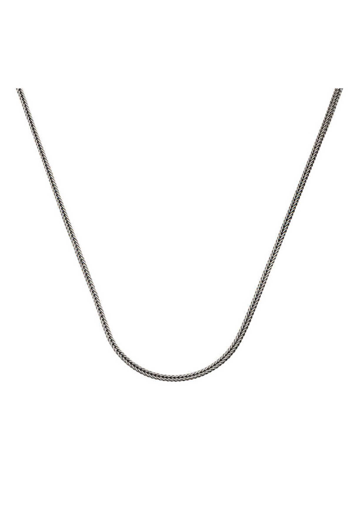 NİDAM BUTİK Gümüş 2 mm Tilki Kuyruğu 55 Cm Zincir