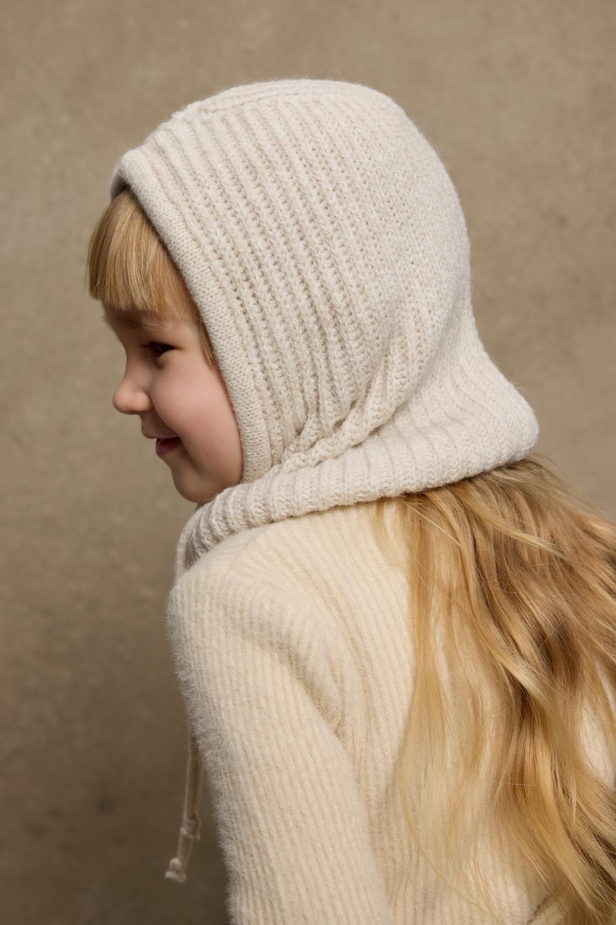 Fahhar Kids-Drawstring Snow Beanie Stone for Child 2