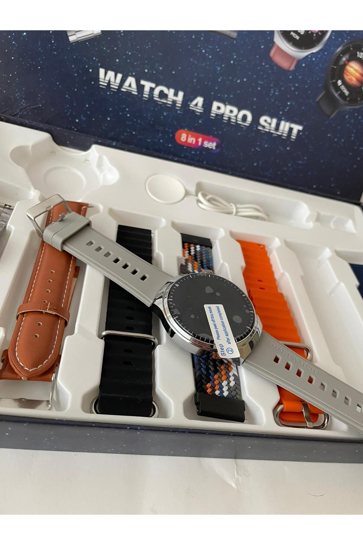 Raees Pro RAEES Watch 4 pro Suit 7 Kordonlu Yuvarlak Kasa Erkek Sesli Görüşme ...