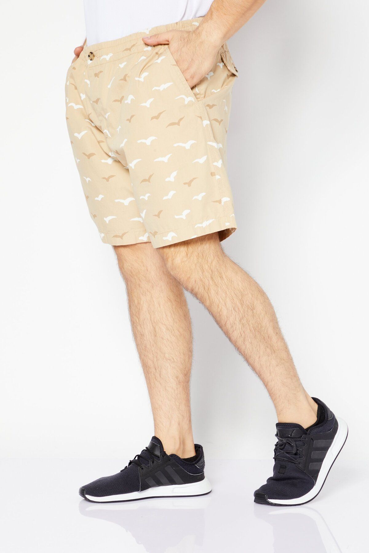 Tommy Hilfiger-Men Allover Print Basic Shorts, Khaki 3
