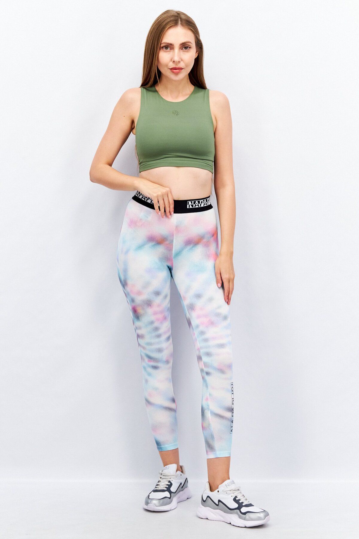 Napapijri-Women 3/4 Tie Dye Leggings, Pink 4