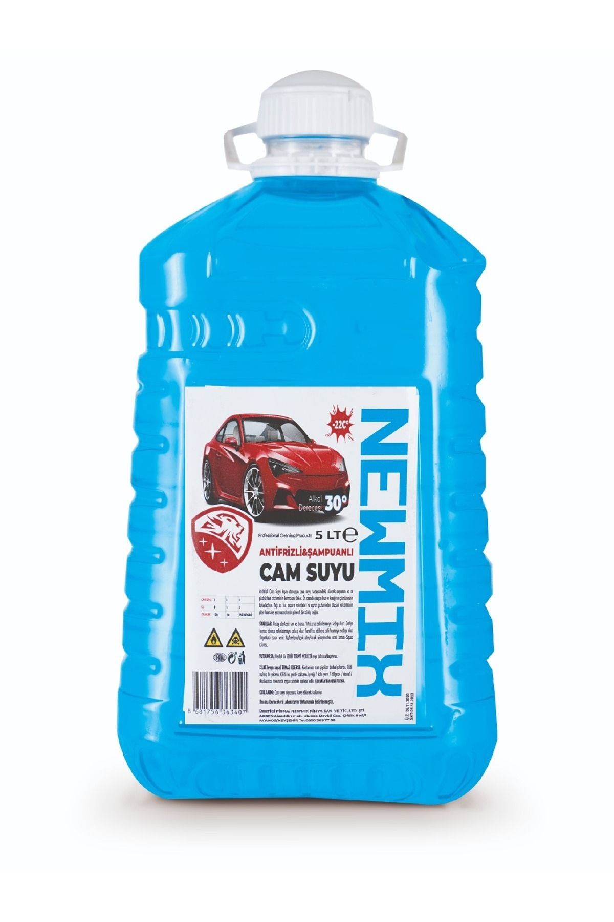 NEWMİX 5 Lt Antifrizli Şampuanlı Cam Suyu -22°c