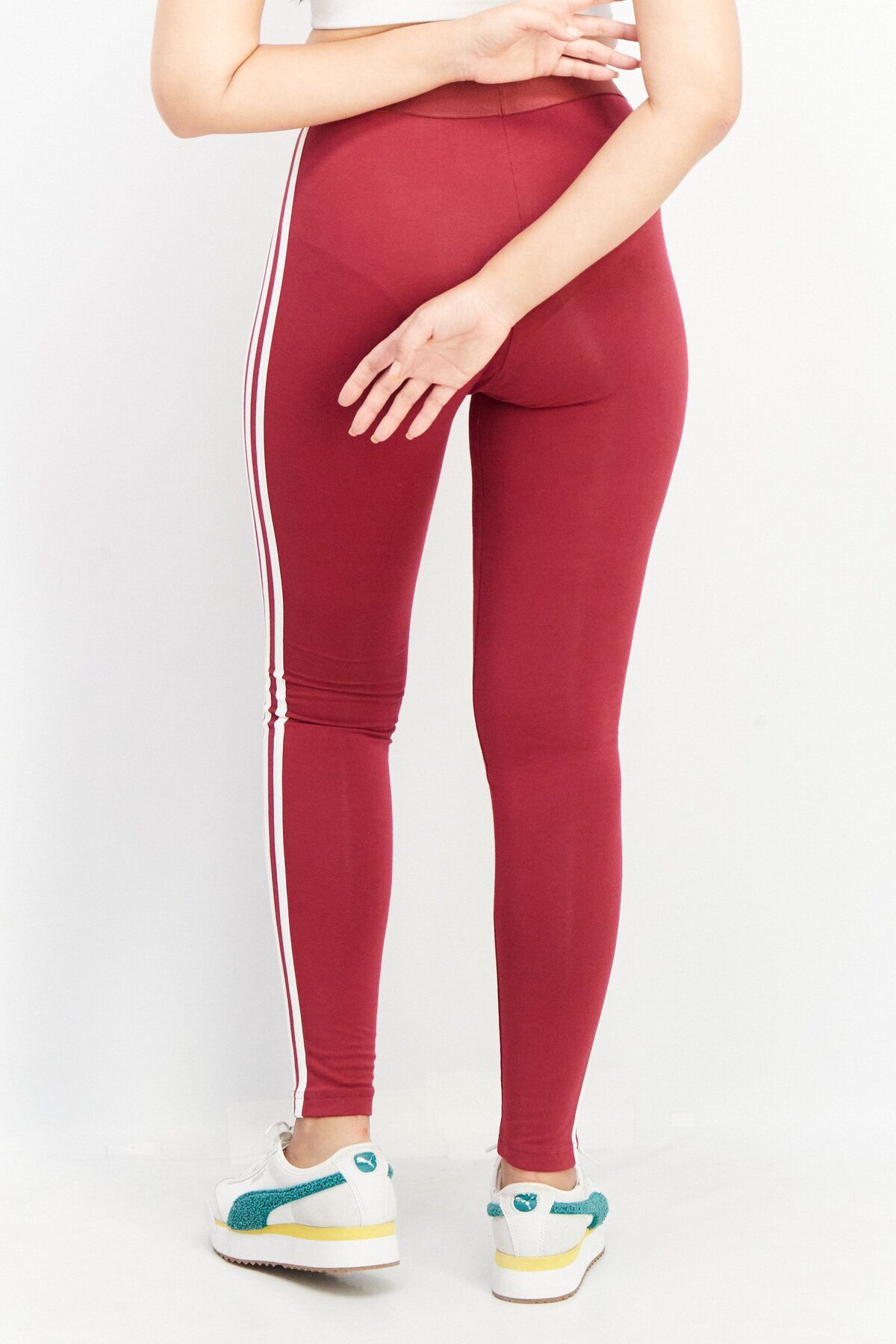 adidas-Women Sportswear Fit Training Leggings, Red 2