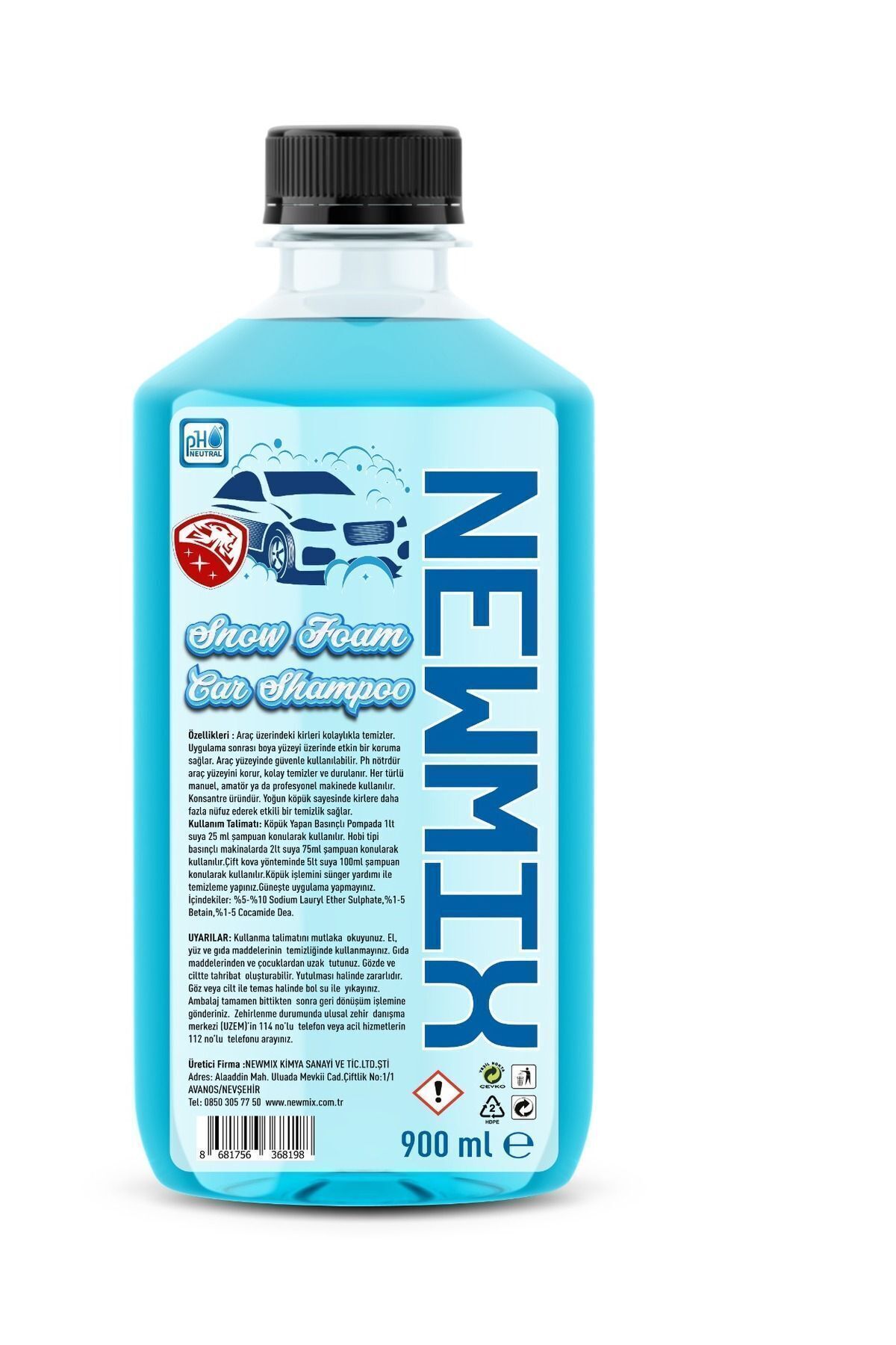 NEWMİX Snow Foam Oto Araba Şampuanı 900ml