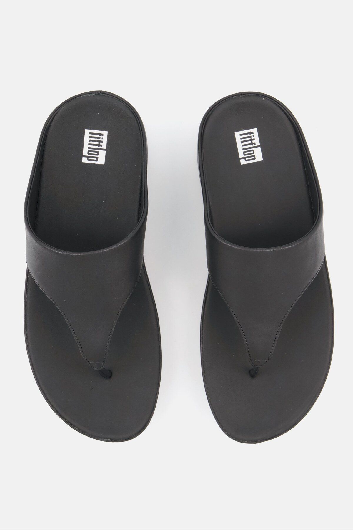 Fitflop-Women Slip On Shuv Leather Toe Post Sandals, Black 2
