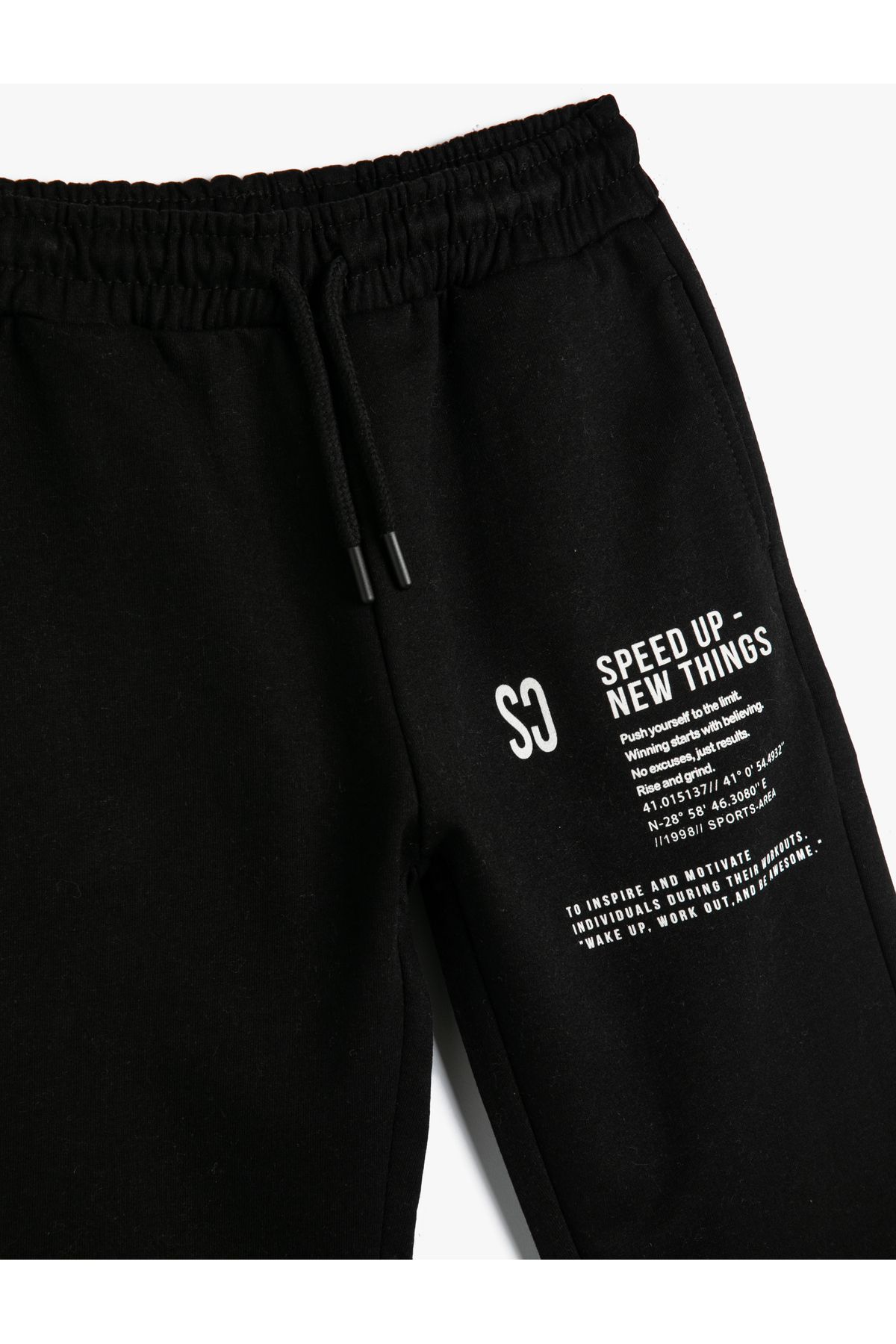 Koton-Pocketed Jogger Sweatpants - Printed and Waist Tied 3