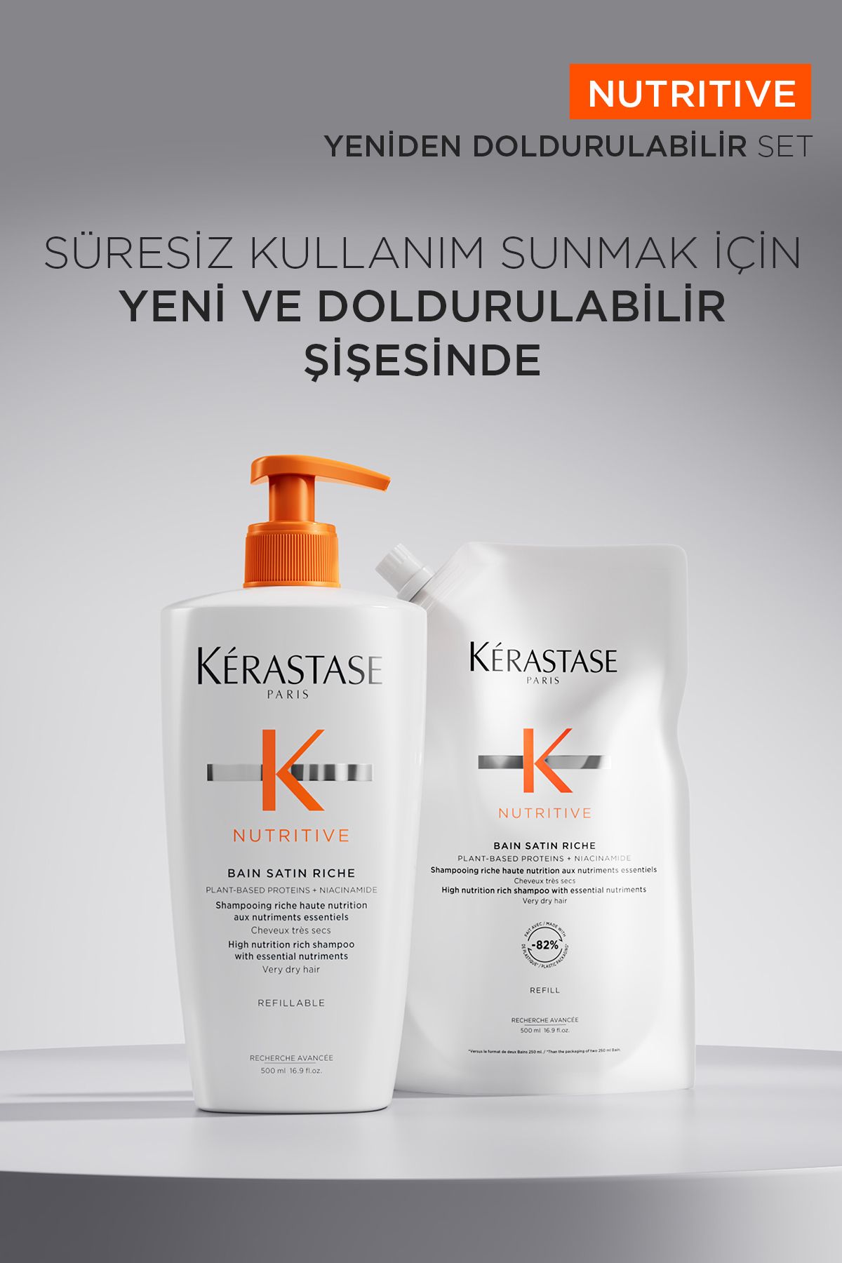 شامپو مردانه و زنانه مرطوب کننده فشرده ساتن BAIN SATIN RICHE 500 میل Kerastase