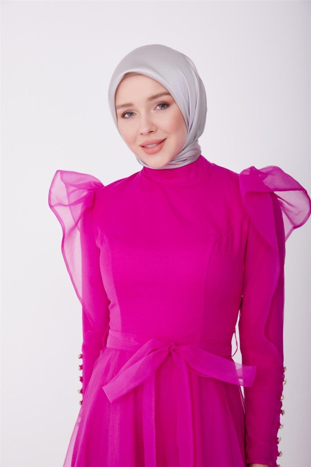 Armine-فستان سهرة فوشيا - 23yd8500 4