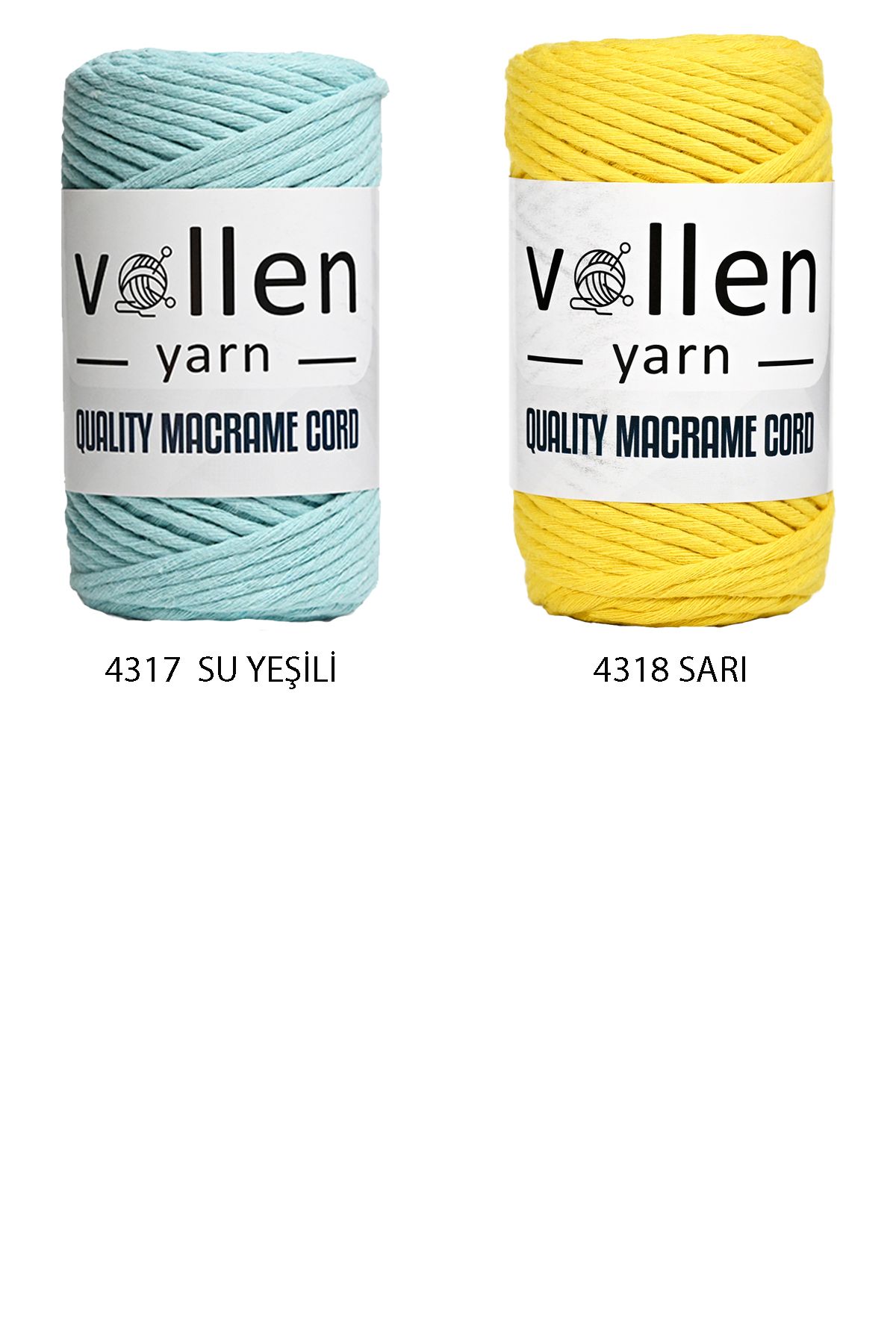 vollen yarn-Scanned Macrame Yarn, 3mm Single Twist, Macrame Knitting Yarn, Scannable Cotton Macrame 6