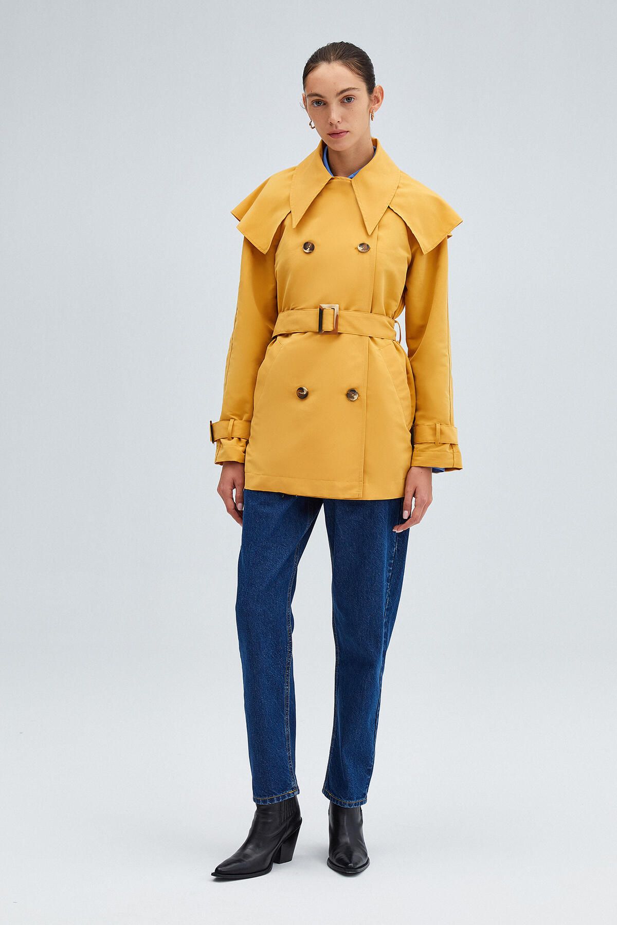 Touché Privé-WIDE COLLAR TRENCH COAT 1