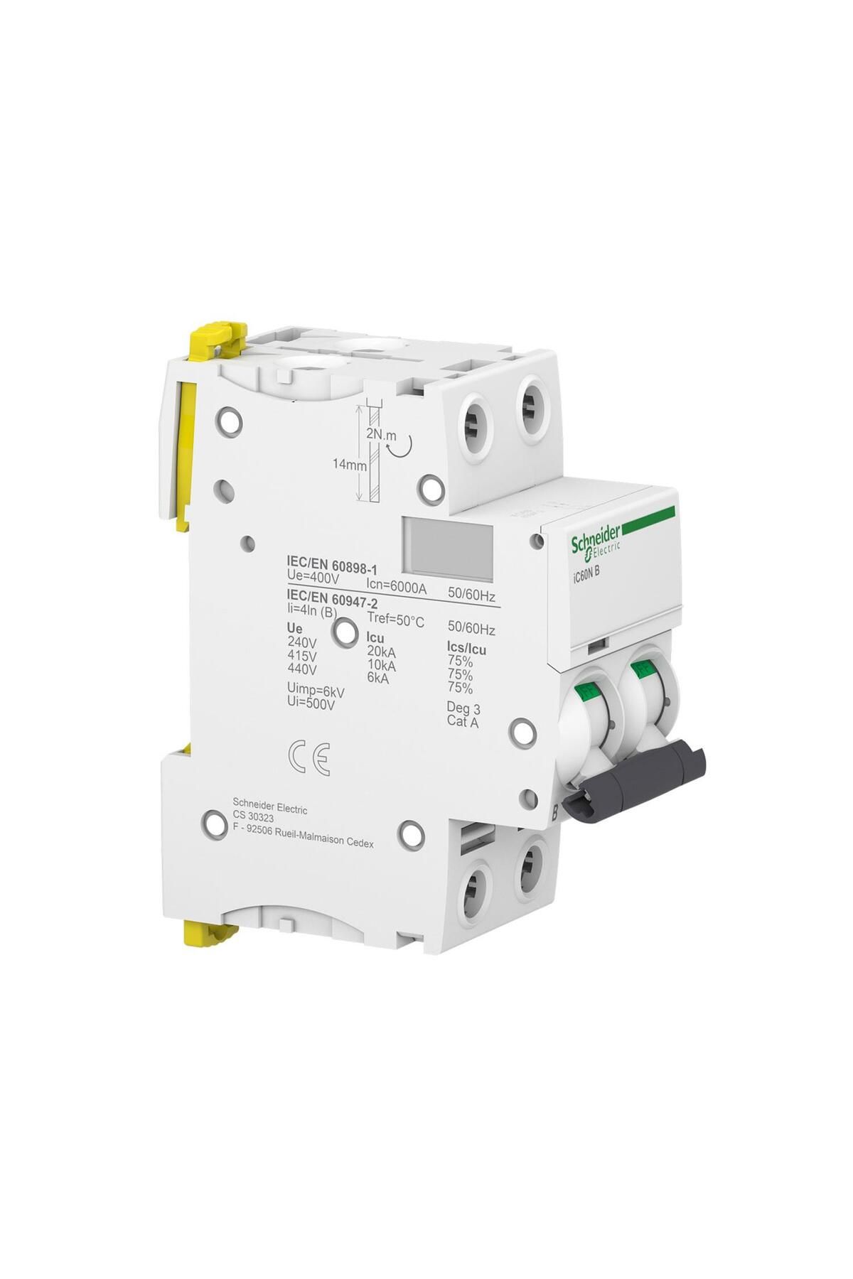 Schneider Electric-Acti9 Ic60n A9f74225 25a - 2P 6KA C Curve Fuse 2