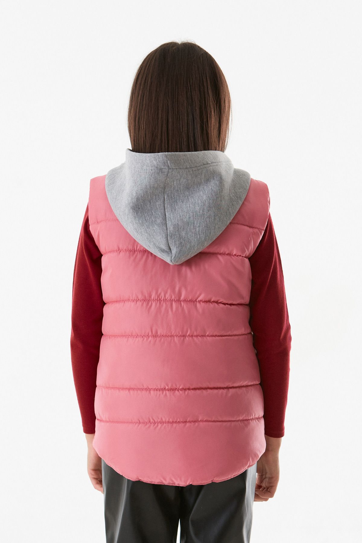 Fulla Moda-Pocket Zippered Hooded Girl's Vest 5