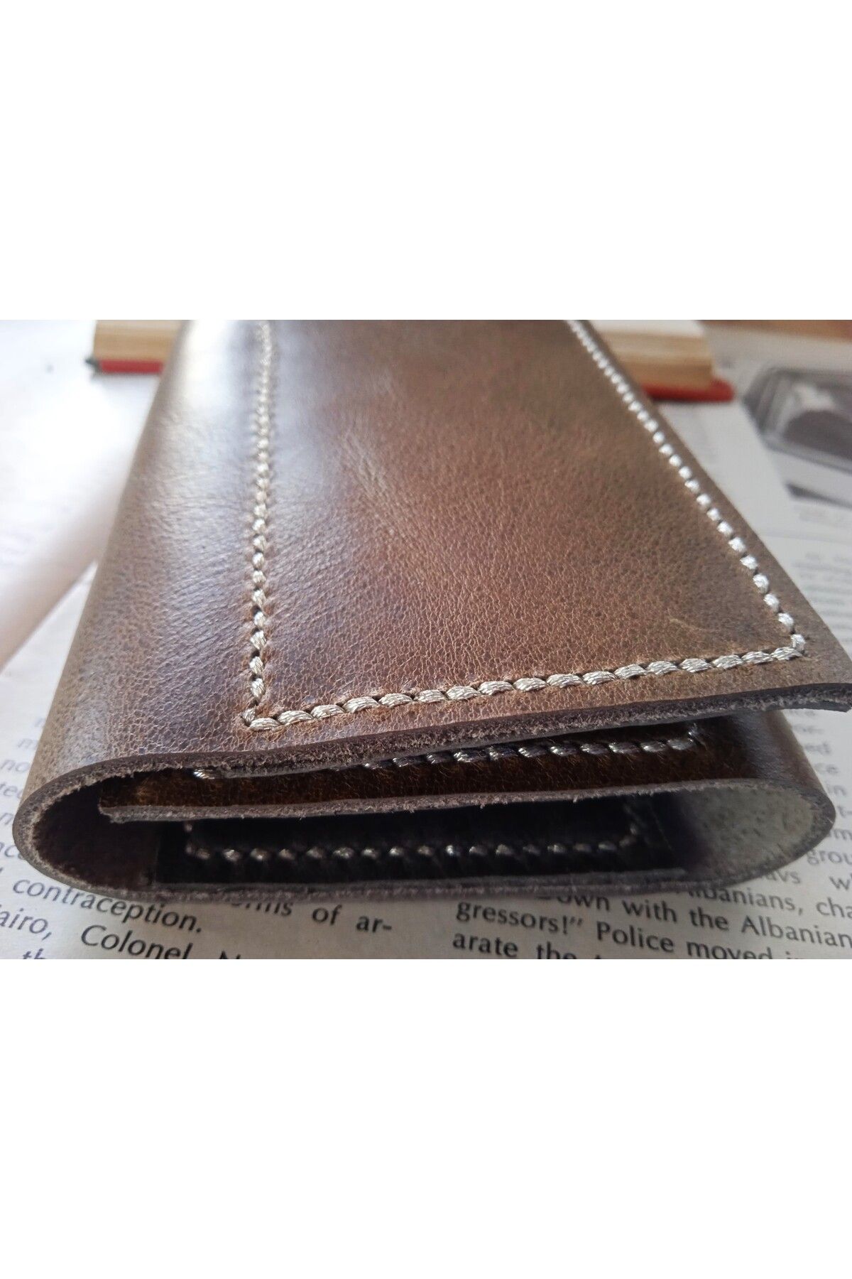 Mahfuz-Pen Holder Pen Case for Your Crazy Real Leather Purely Handmade Custom Pencils (8*18cm) Unk26 3