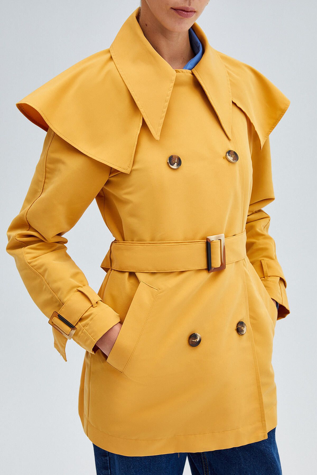 Touché Privé-WIDE COLLAR TRENCH COAT 2