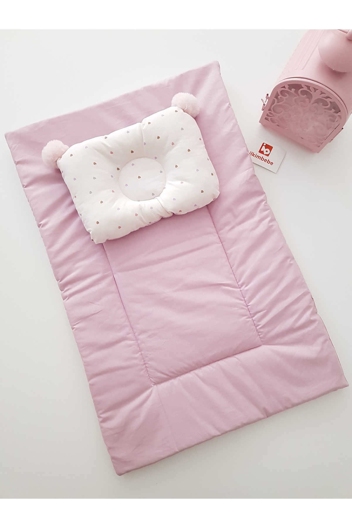 ib ilkimbebe Battaniyeli Bebek Alt Açma Seti, Minderi , Müslin, Bebek Yastığı, Yenidoğan, Beşik , Bebek Ürünleri fotoğrafı 3 (önizleme)