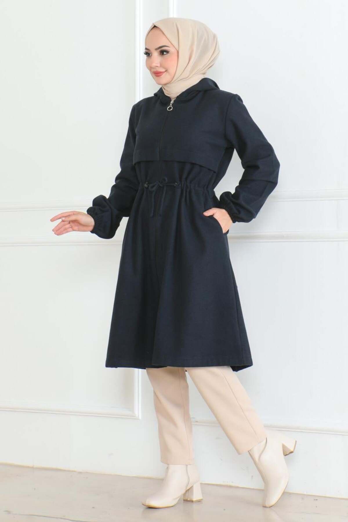 SGS-Navy Blue Sports Cashew Coat 2